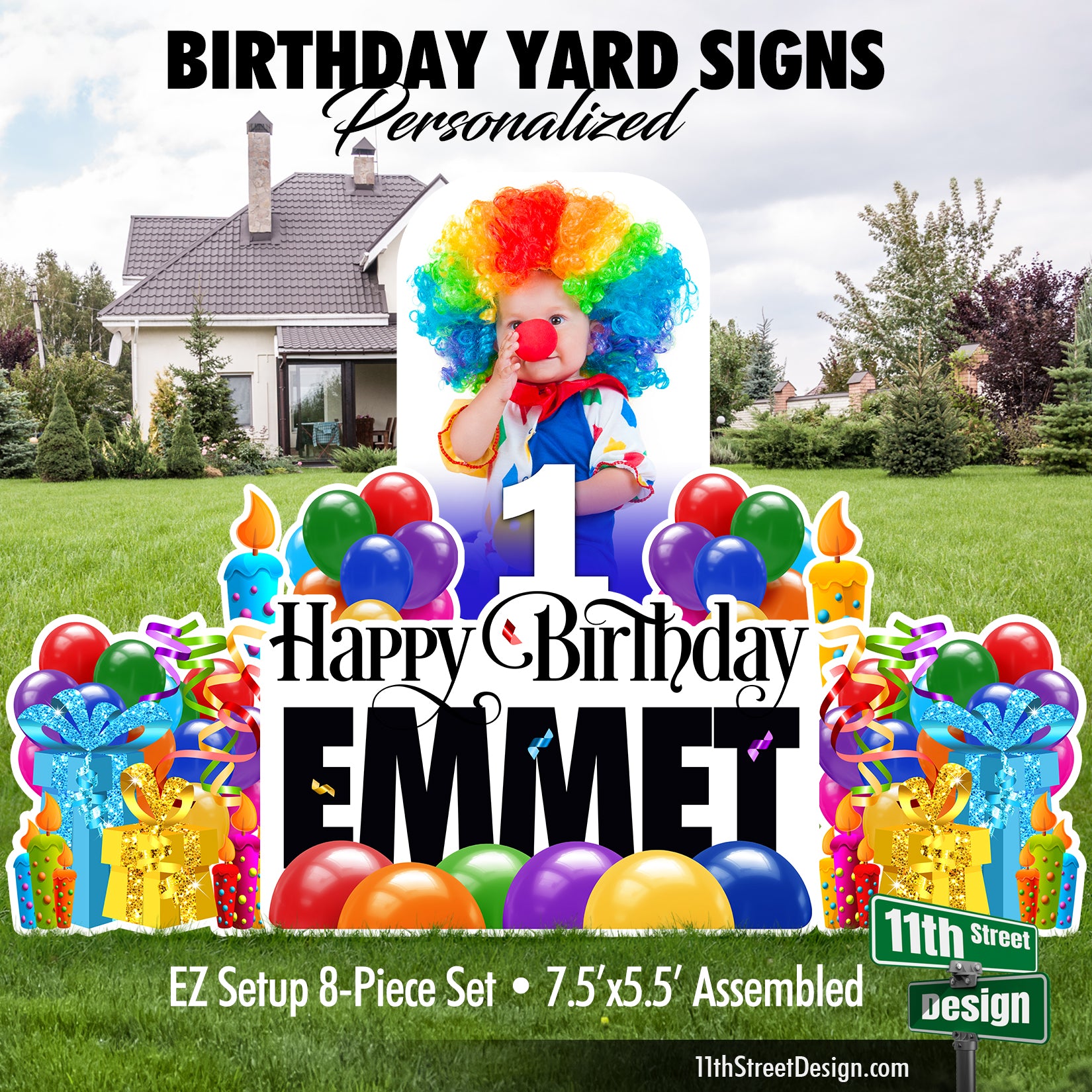 Personalized Happy Birthday Yard Signs with Photo