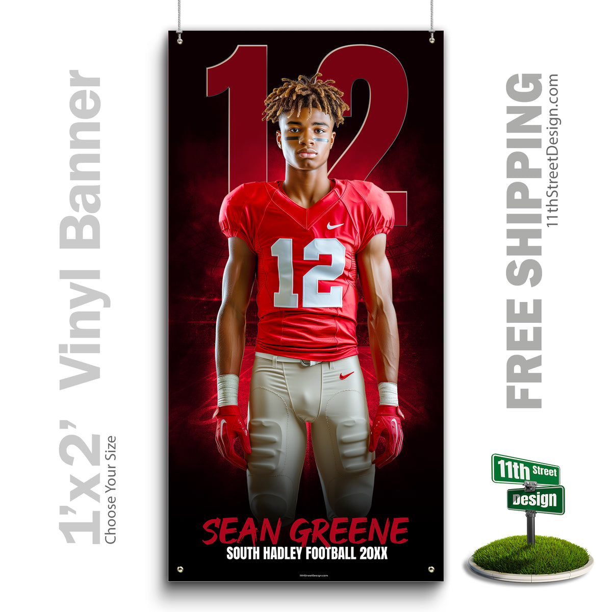 Custom Vinyl Banners, Senior Night Gifts, Custom Poster, Senior Poster, Senior Banner, Custom Sports Poster, Custom Sports Banner, Football Poster, Football Banner, Football Print, Football Senior, Football Digital, Vinyl Football