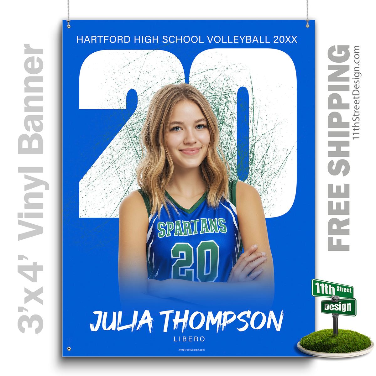 Custom Vinyl Banners, Senior Night Gifts, Custom Poster, Senior Poster, Senior Banner, Custom Sports Poster, Custom Sports Banner, Volleyball Poster, Volleyball Banner, Volleyball Print, Volleyball Senior, Volleyball Digital, Vinyl Volleyball
