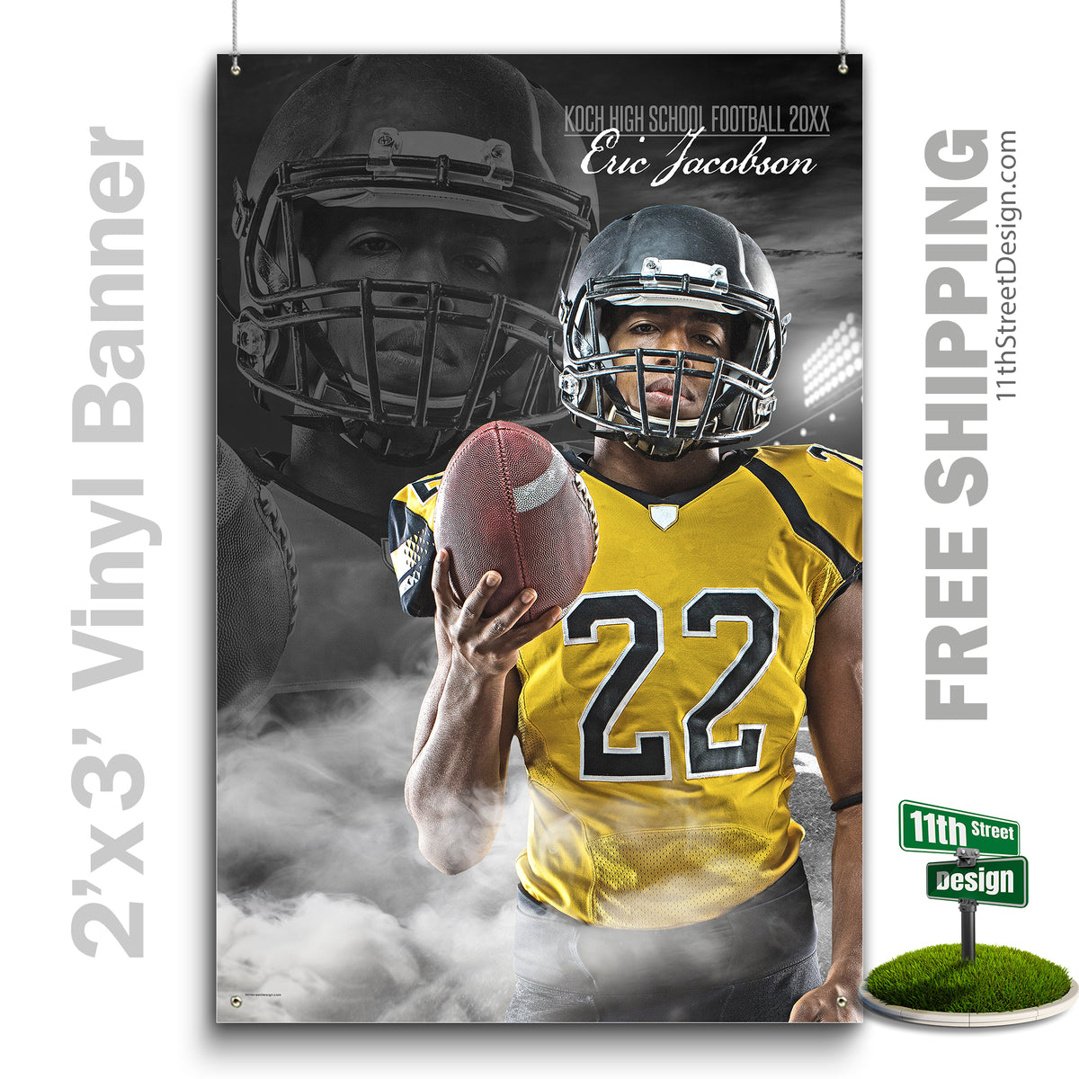 Custom Vinyl Banners, Senior Night Gifts, Custom Poster, Senior Poster, Senior Banner, Custom Sports Poster, Custom Sports Banner, Football Poster, Football Banner, Football Print, Football Senior, Football Digital, Vinyl Football