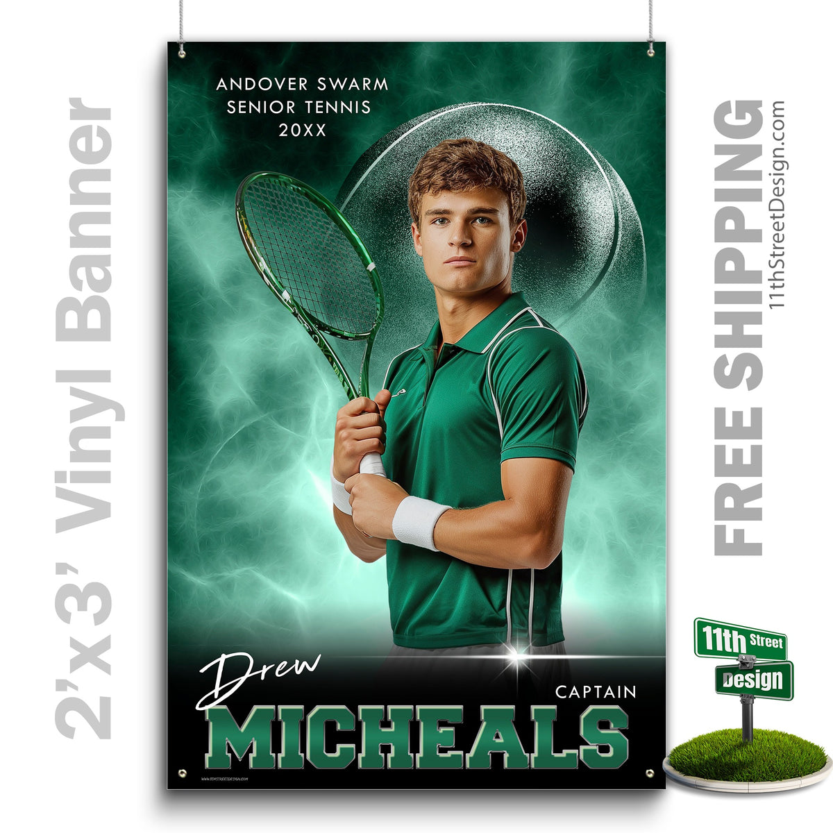 Custom Vinyl Banners, Senior Night Gifts, Custom Poster, Senior Poster, Senior Banner, Custom Sports Poster, Custom Sports Banner, Tennis Poster, Tennis Banner, Tennis Print, Tennis Senior, Tennis Digital, Vinyl Tennis