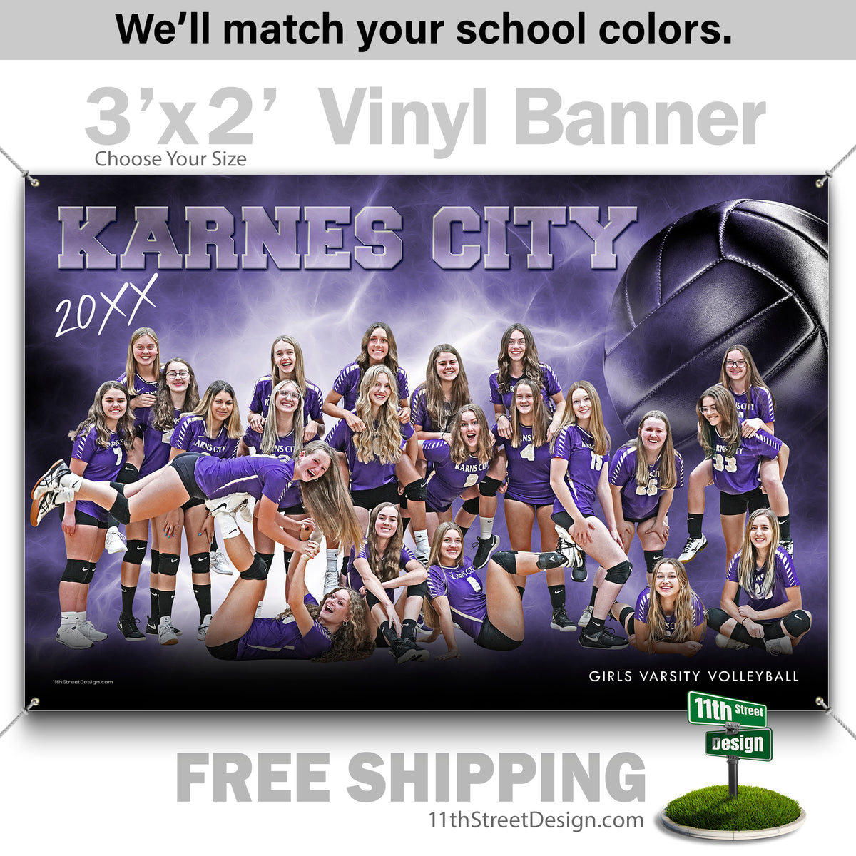 Custom Vinyl Banners, Senior Night Gifts, Custom Poster, Senior Poster, Senior Banner, Custom Sports Poster, Custom Sports Banner, Volleyball Poster, Volleyball Banner, Volleyball Print, Volleyball Senior, Volleyball Digital, Vinyl Volleyball