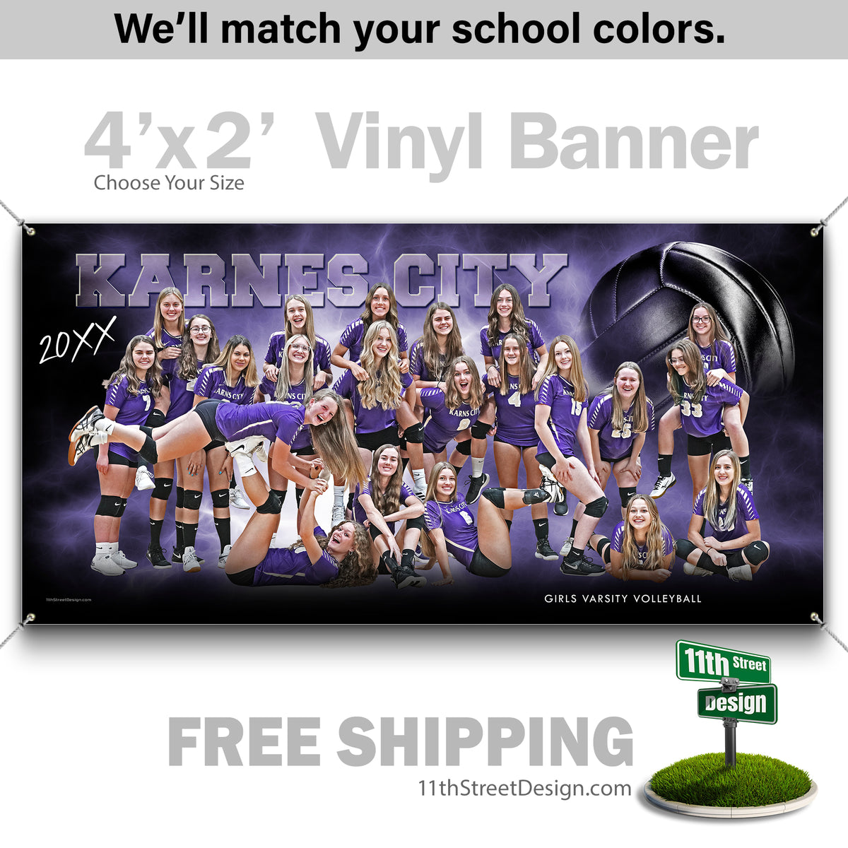 Custom Vinyl Banners, Senior Night Gifts, Custom Poster, Senior Poster, Senior Banner, Custom Sports Poster, Custom Sports Banner, Volleyball Poster, Volleyball Banner, Volleyball Print, Volleyball Senior, Volleyball Digital, Vinyl Volleyball