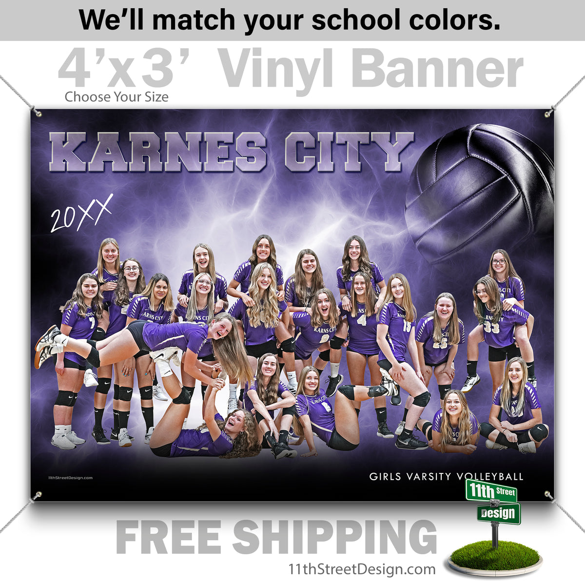 Custom Vinyl Banners, Senior Night Gifts, Custom Poster, Senior Poster, Senior Banner, Custom Sports Poster, Custom Sports Banner, Volleyball Poster, Volleyball Banner, Volleyball Print, Volleyball Senior, Volleyball Digital, Vinyl Volleyball