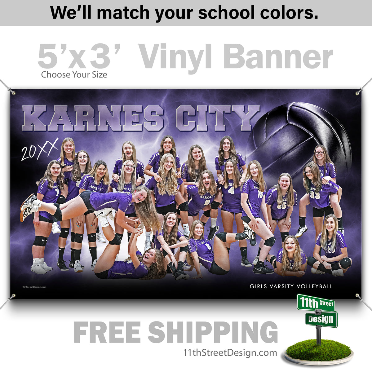 Custom Vinyl Banners, Senior Night Gifts, Custom Poster, Senior Poster, Senior Banner, Custom Sports Poster, Custom Sports Banner, Volleyball Poster, Volleyball Banner, Volleyball Print, Volleyball Senior, Volleyball Digital, Vinyl Volleyball