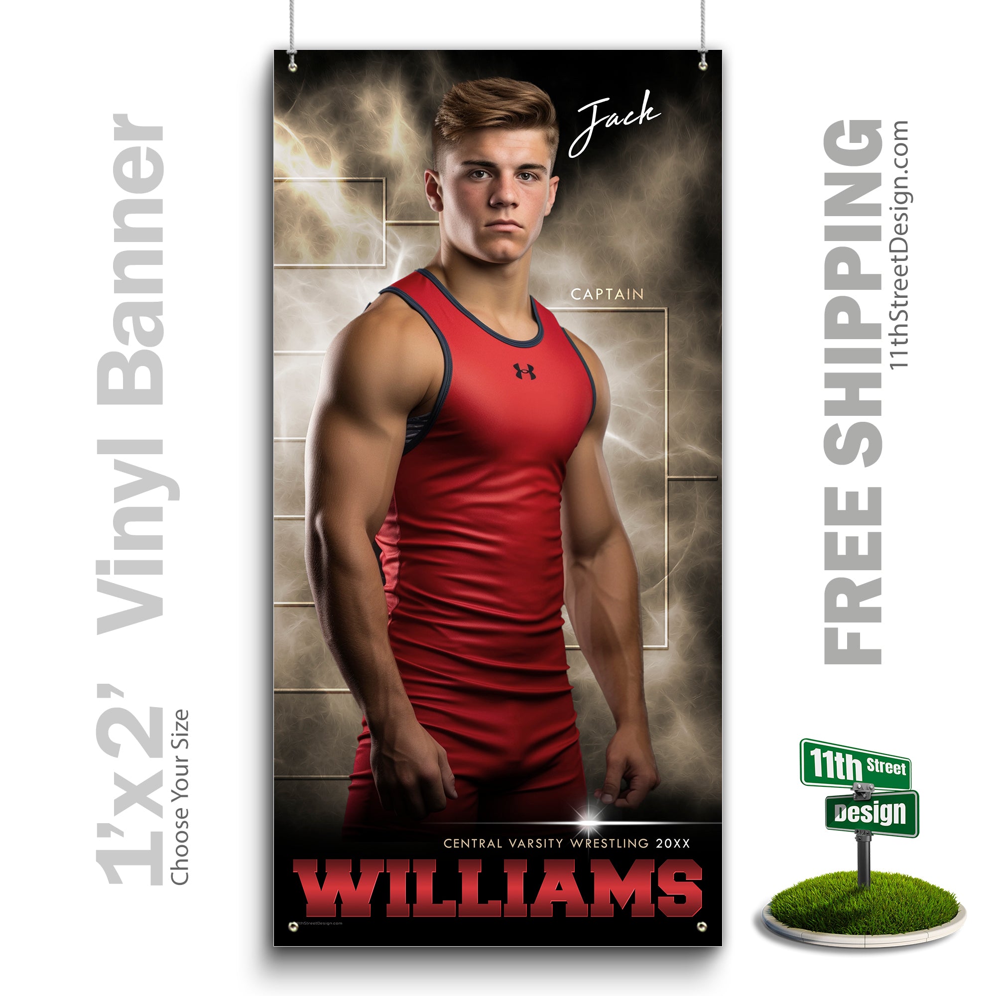 Custom Vinyl Banners, Senior Night Gifts, Custom Poster, Senior Poster, Senior Banner, Custom Sports Poster, Custom Sports Banner, Wrestling Poster, Wrestling Banner, Wrestling Print, Wrestling Senior, Wrestling Digital, Vinyl Wrestling