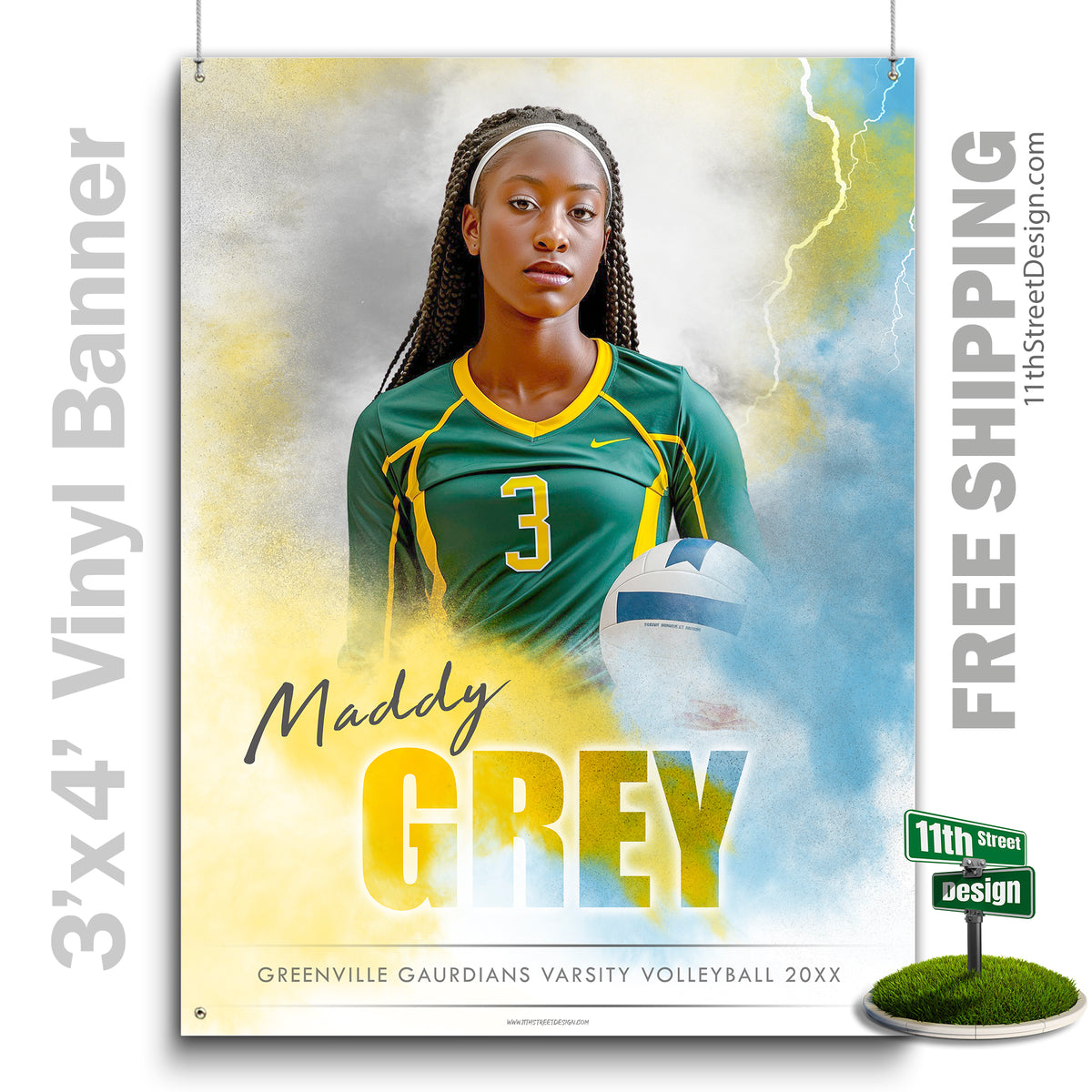 Custom Vinyl Banners, Senior Night Gifts, Custom Poster, Senior Poster, Senior Banner, Custom Sports Poster, Custom Sports Banner, Volleyball Poster, Volleyball Banner, Volleyball Print, Volleyball Senior, Volleyball Digital, Vinyl Volleyball