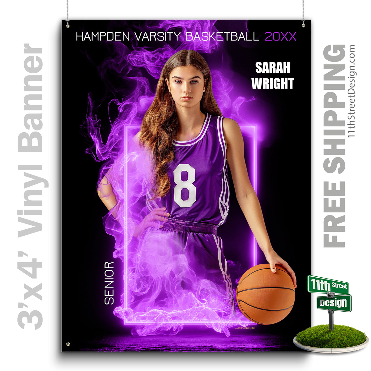 Custom Vinyl Banners, Senior Night Gifts, Custom Poster, Senior Poster, Senior Banner, Custom Sports Poster, Custom Sports Banner, Basketball Poster, Basketball Banner, Basketball Print, Basketball Senior, Basketball Digital, Vinyl Basketball