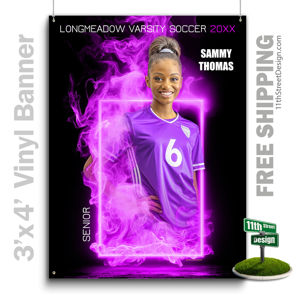 Custom Vinyl Banners, Senior Night Gifts, Custom Poster, Senior Poster, Senior Banner, Custom Sports Poster, Custom Sports Banner, Soccer Poster, Soccer Banner, Soccer Print, Soccer Senior, Soccer Digital, Vinyl Soccer