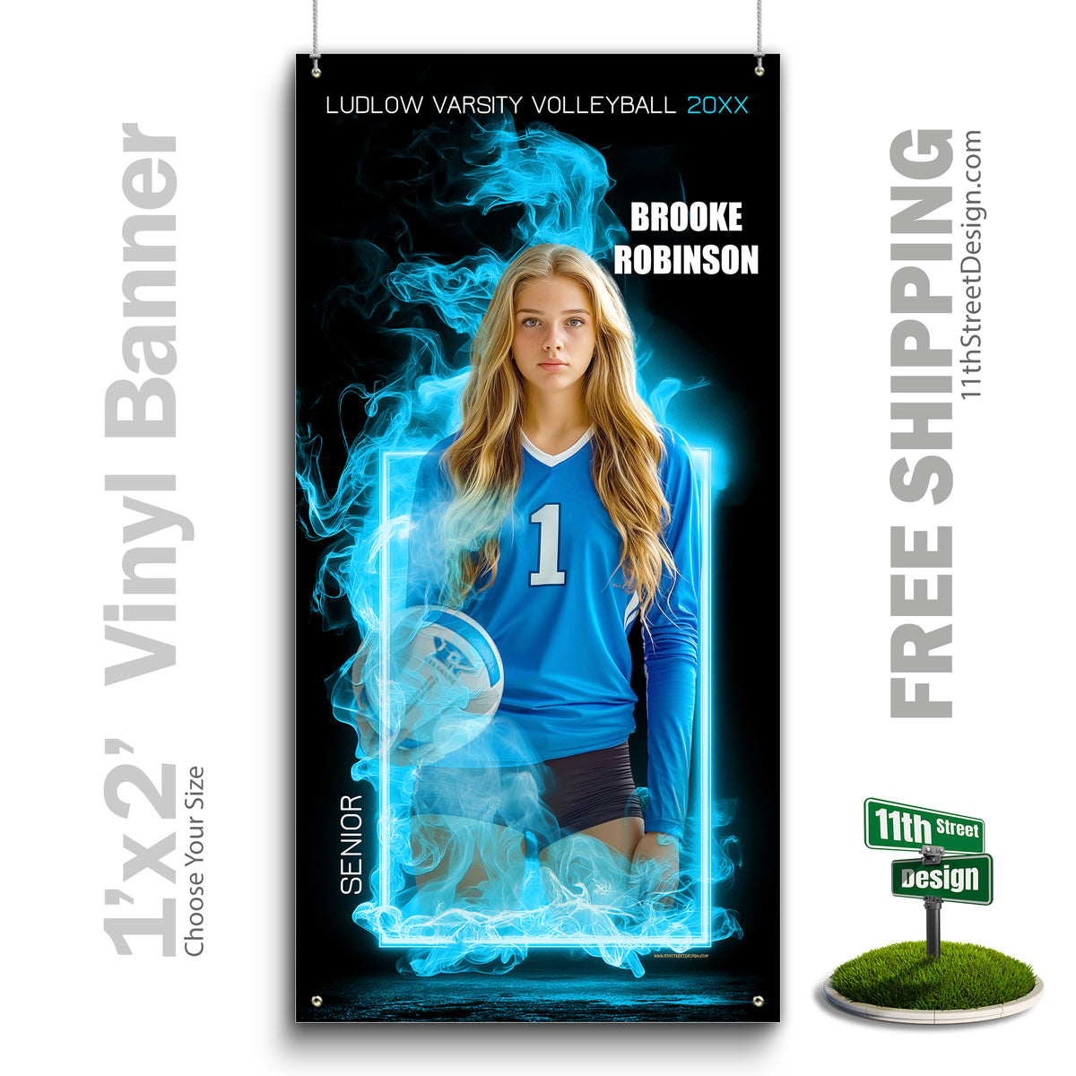 Custom Vinyl Banners, Senior Night Gifts, Custom Poster, Senior Poster, Senior Banner, Custom Sports Poster, Custom Sports Banner, Volleyball Poster, Volleyball Banner, Volleyball Print, Volleyball Senior, Volleyball Digital, Vinyl Volleyball