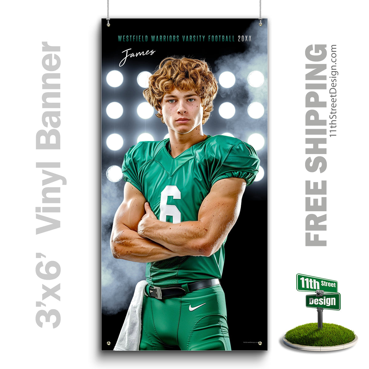 Custom Vinyl Banners, Senior Night Gifts, Custom Poster, Senior Poster, Senior Banner, Custom Sports Poster, Custom Sports Banner, Football Poster, Football Banner, Football Print, Football Senior, Football Digital, Vinyl Football