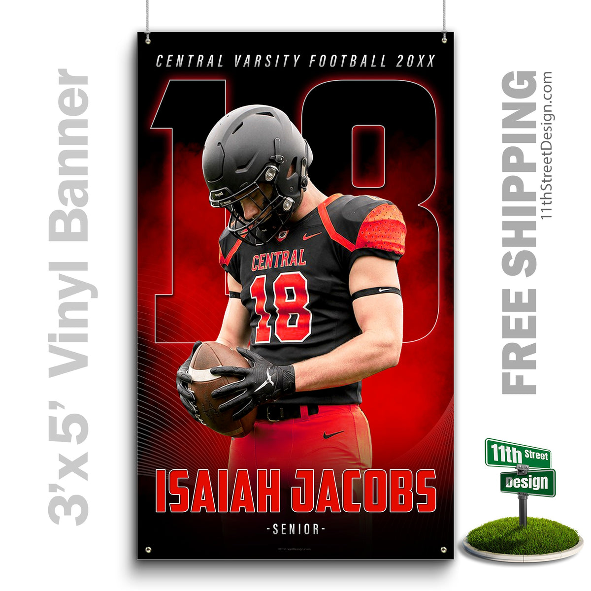Custom Sports Banner - The GOAT Football