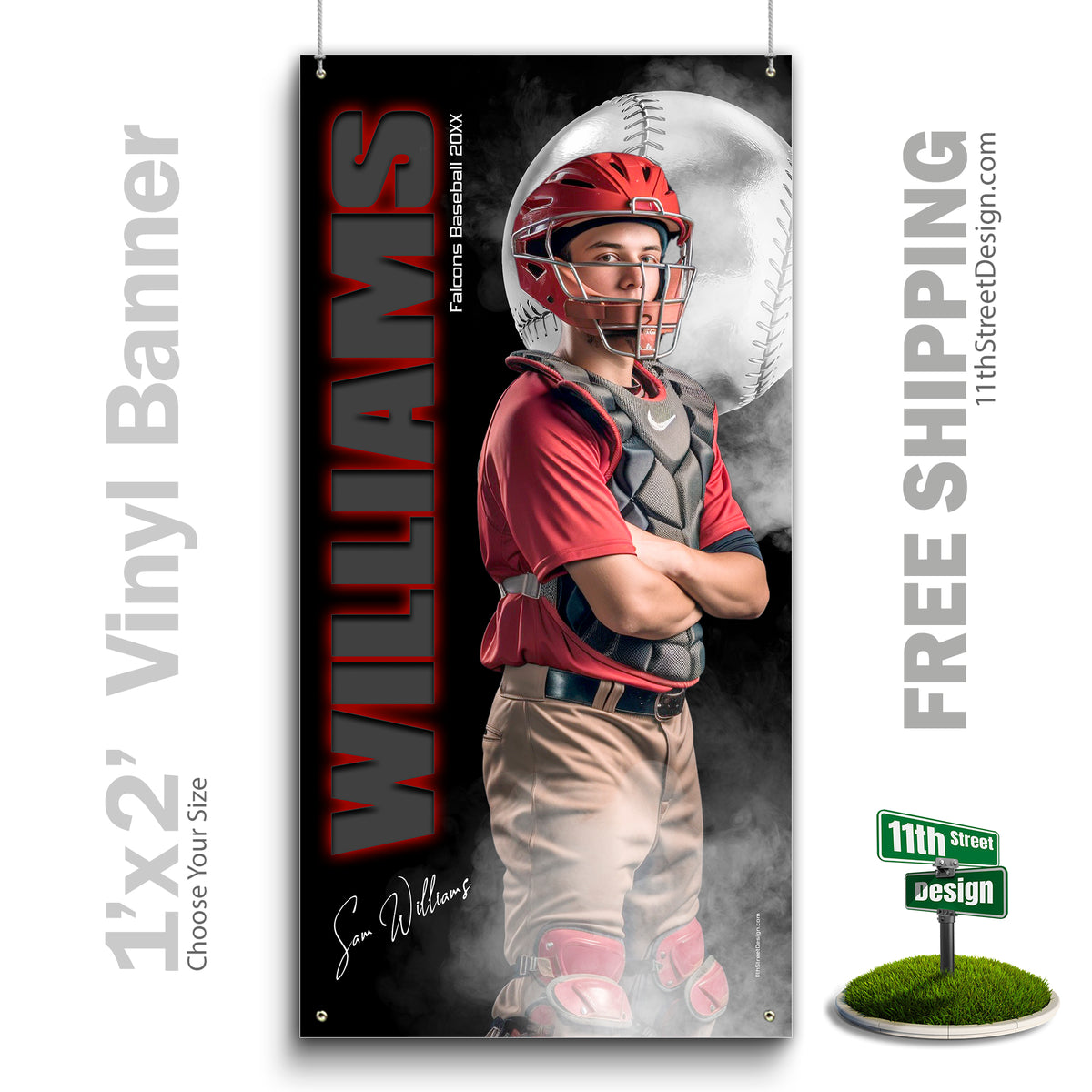 Baseball Poster, Photoshop Template, Baseball Banner, Digital Background, Senior Banner, Baseball Template, Sports Poster, Custom Banner, photoshop services, Baseball Backdrop, baseball mom, tball gift, tball poster