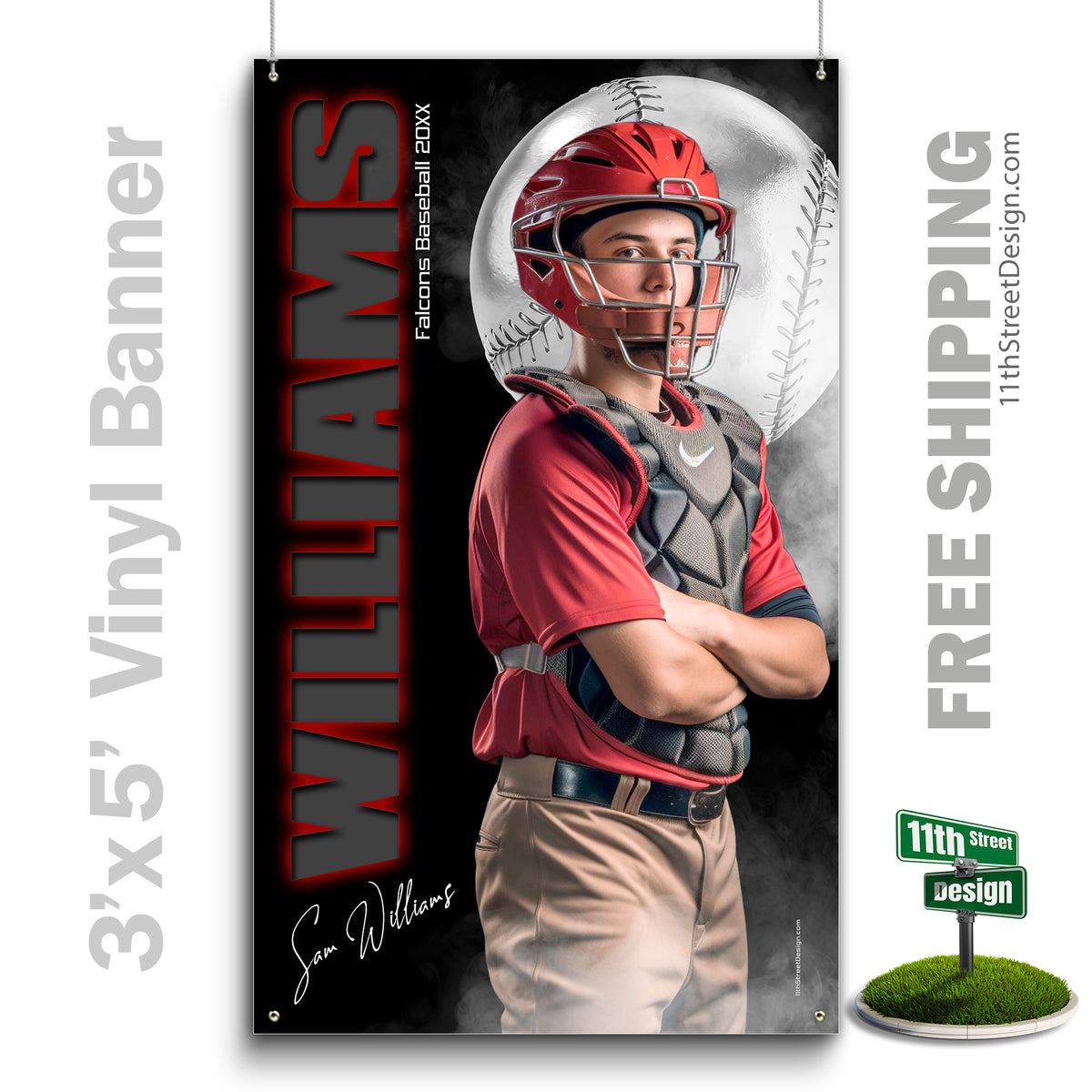 Baseball Poster, Photoshop Template, Baseball Banner, Digital Background, Senior Banner, Baseball Template, Sports Poster, Custom Banner, photoshop services, Baseball Backdrop, baseball mom, tball gift, tball poster