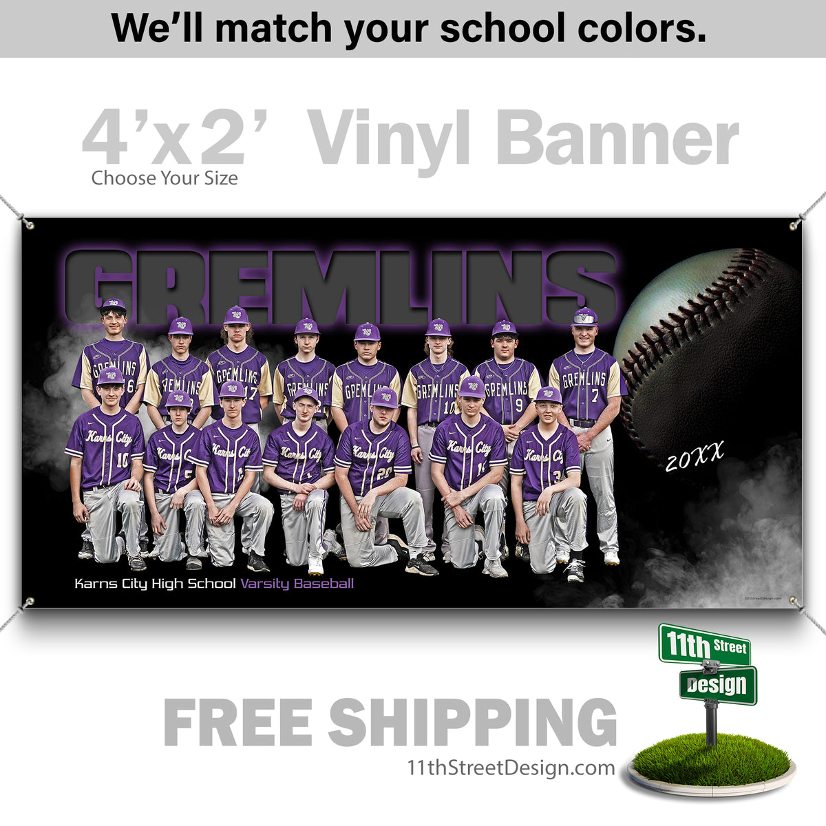 Custom Vinyl Banners, Senior Night Gifts, Custom Poster, Senior Poster, Senior Banner, Custom Sports Poster, Custom Sports Banner, Baseball Poster, Baseball Banner, Baseball Print, Baseball Senior, Baseball Digital, Vinyl Baseball