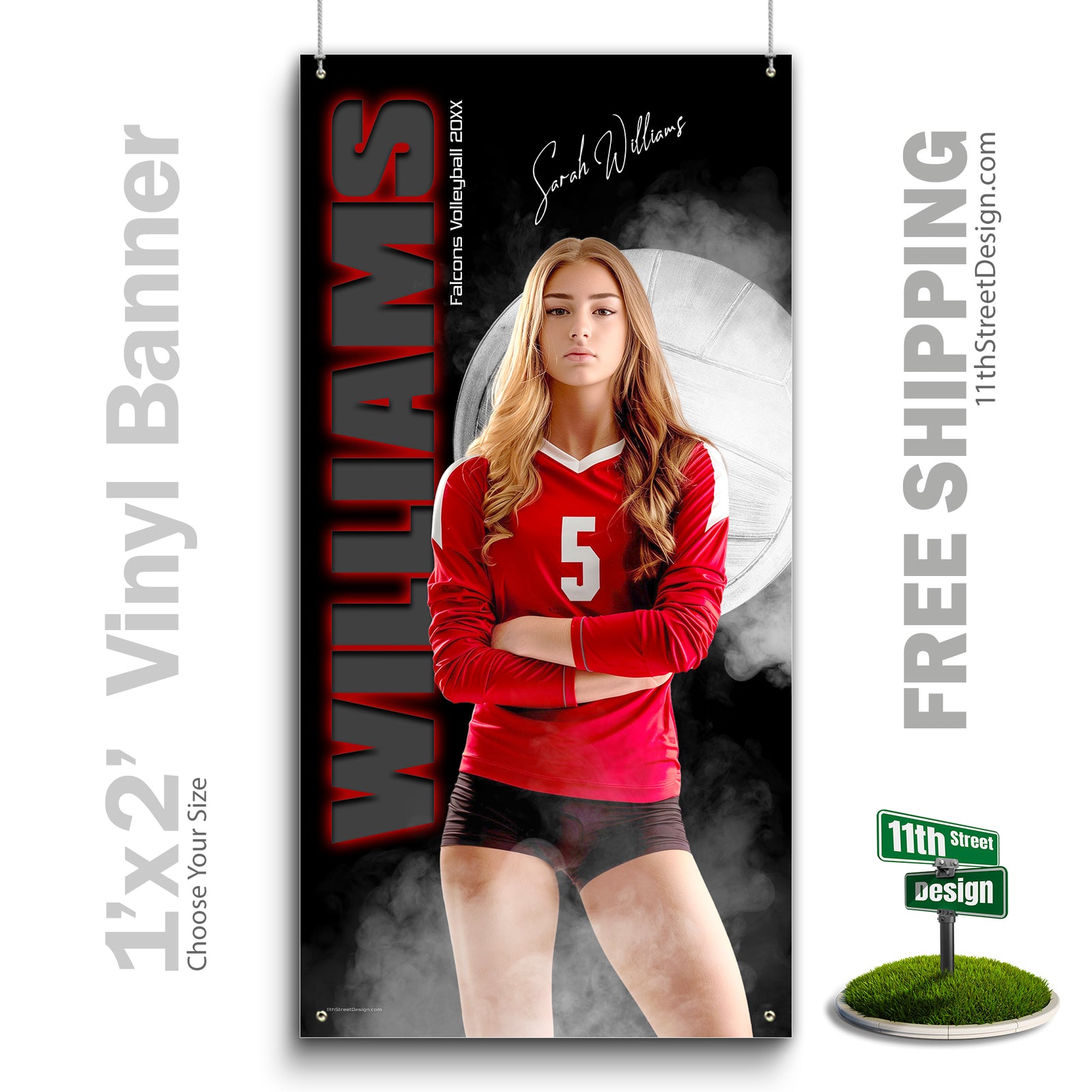 Custom Vinyl Banners, Senior Night Gifts, Custom Poster, Senior Poster, Senior Banner, Custom Sports Poster, Custom Sports Banner, Volleyball Poster, Volleyball Banner, Volleyball Print, Volleyball Senior, Volleyball Digital, Vinyl Volleyball