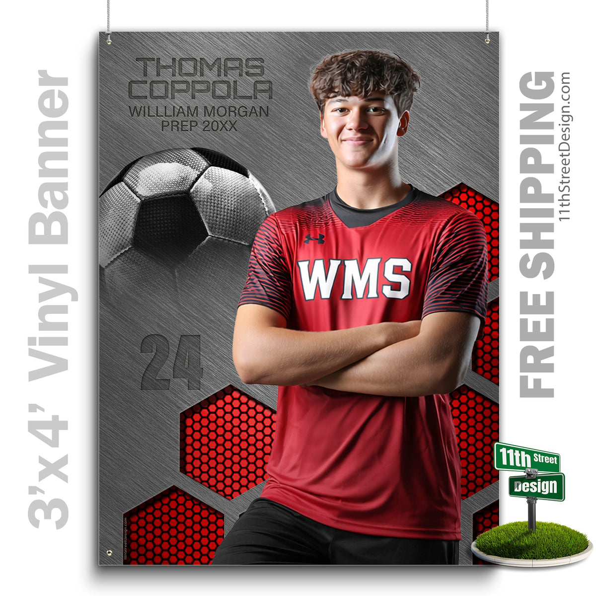 Custom Vinyl Banners, Senior Night Gifts, Custom Poster, Senior Poster, Senior Banner, Custom Sports Poster, Custom Sports Banner, Soccer Poster, Soccer Banner, Soccer Print, Soccer Senior, Soccer Digital, Vinyl Soccer