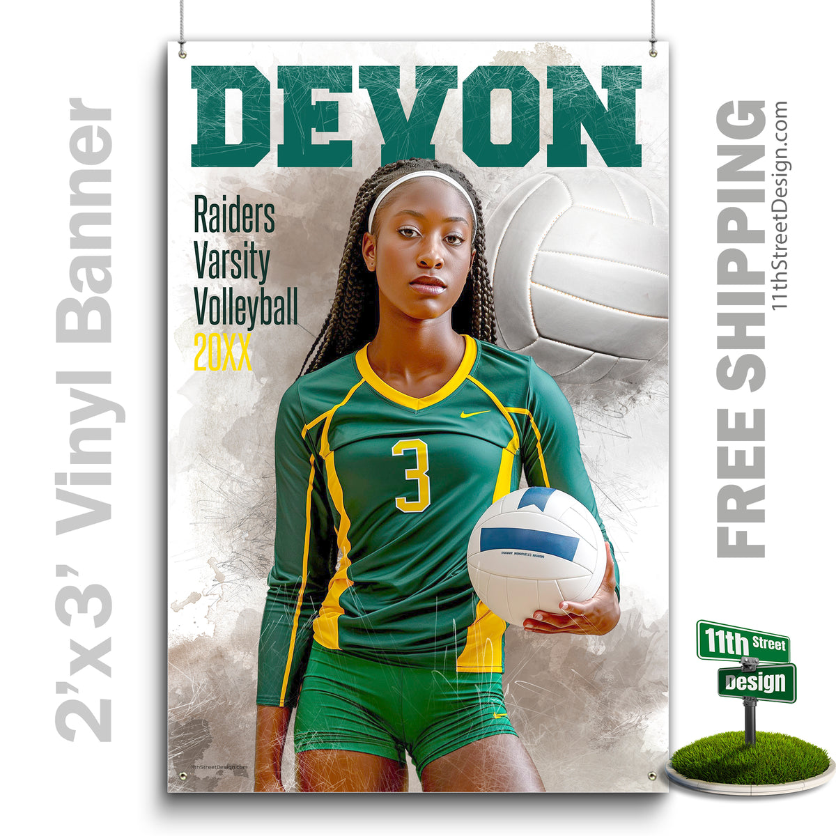 Custom Vinyl Banners, Senior Night Gifts, Custom Poster, Senior Poster, Senior Banner, Custom Sports Poster, Custom Sports Banner, Volleyball Poster, Volleyball Banner, Volleyball Print, Volleyball Senior, Volleyball Digital, Vinyl Volleyball