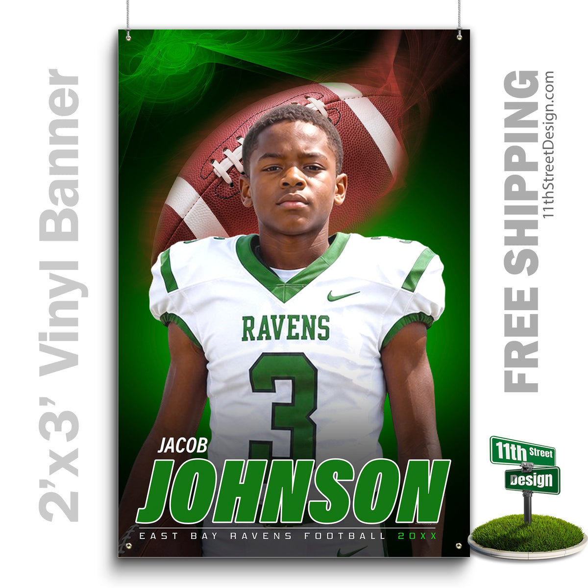 Custom Vinyl Banners, Senior Night Gifts, Custom Poster, Senior Poster, Senior Banner, Custom Sports Poster, Custom Sports Banner, Football Poster, Football Banner, Football Print, Football Senior, Football Digital, Vinyl Football