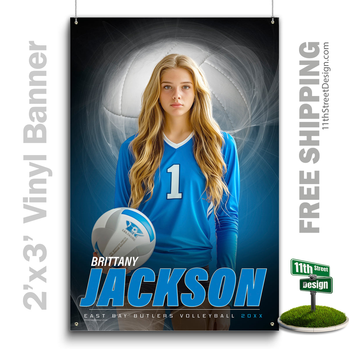 Custom Vinyl Banners, Senior Night Gifts, Custom Poster, Senior Poster, Senior Banner, Custom Sports Poster, Custom Sports Banner, Volleyball Poster, Volleyball Banner, Volleyball Print, Volleyball Senior, Volleyball Digital, Vinyl Volleyball