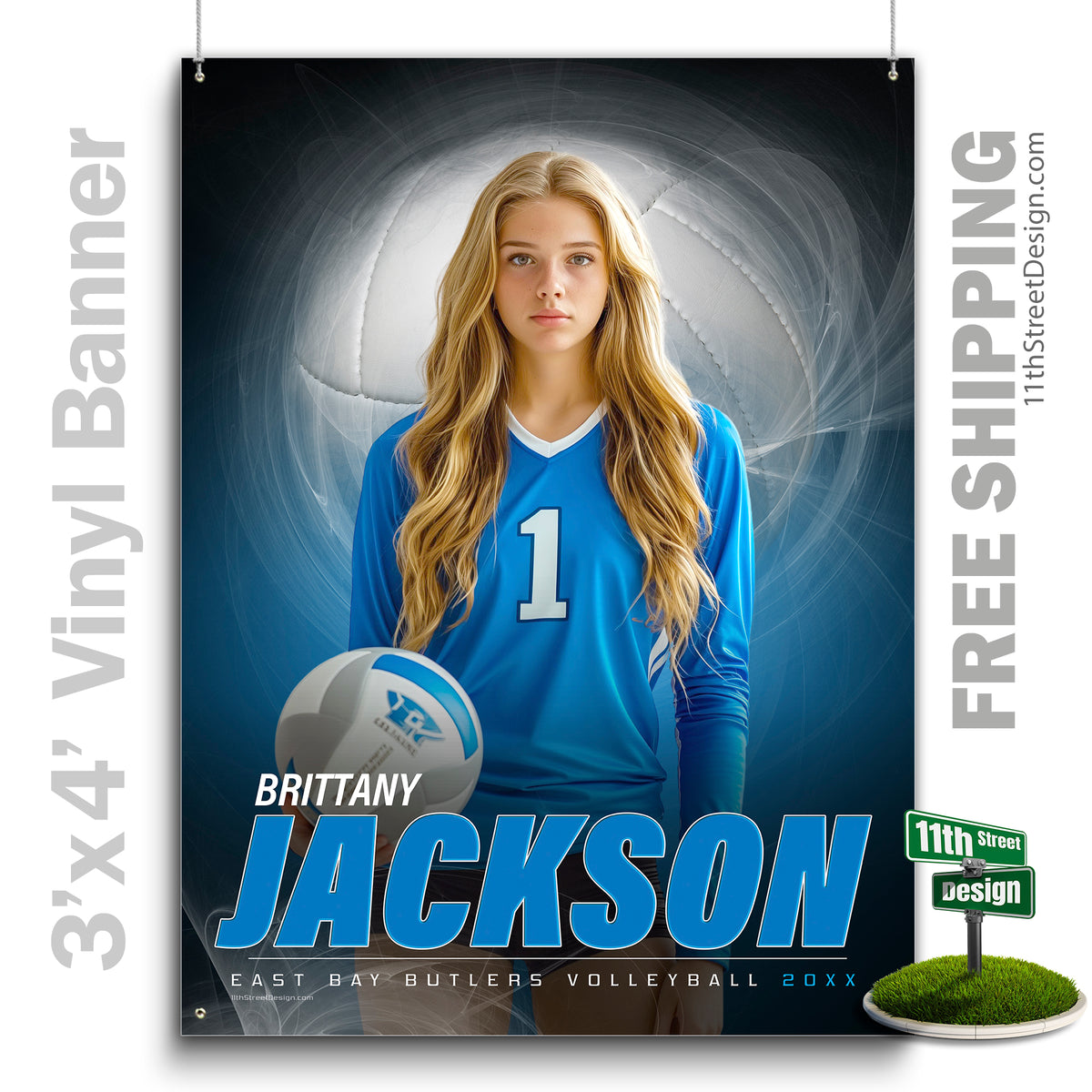 Custom Vinyl Banners, Senior Night Gifts, Custom Poster, Senior Poster, Senior Banner, Custom Sports Poster, Custom Sports Banner, Volleyball Poster, Volleyball Banner, Volleyball Print, Volleyball Senior, Volleyball Digital, Vinyl Volleyball