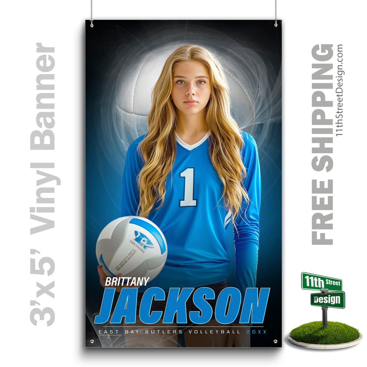 Custom Vinyl Banners, Senior Night Gifts, Custom Poster, Senior Poster, Senior Banner, Custom Sports Poster, Custom Sports Banner, Volleyball Poster, Volleyball Banner, Volleyball Print, Volleyball Senior, Volleyball Digital, Vinyl Volleyball