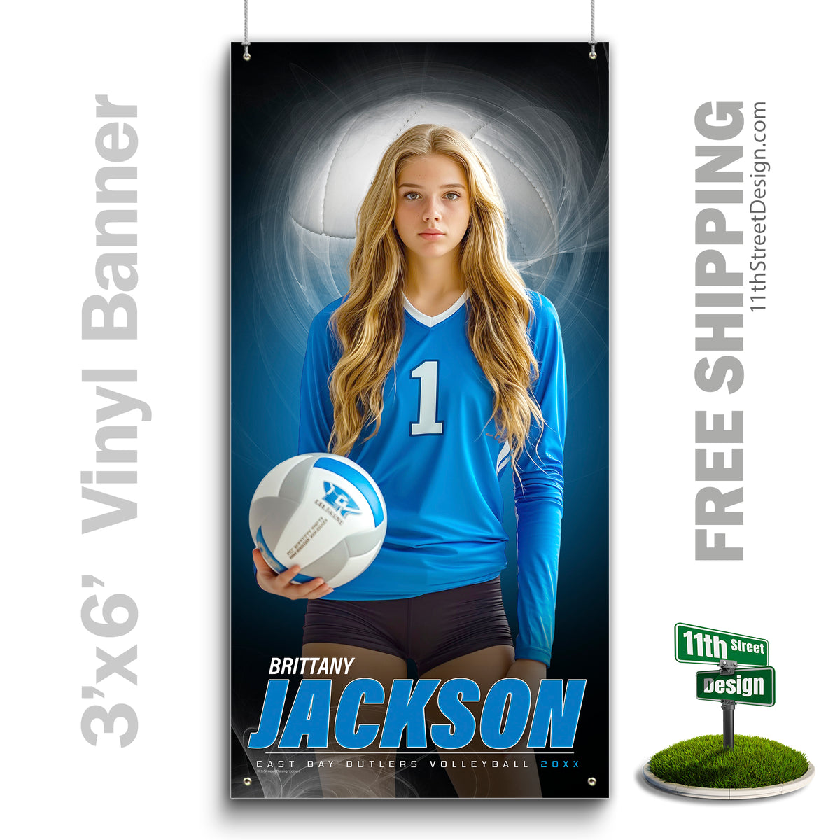 Custom Vinyl Banners, Senior Night Gifts, Custom Poster, Senior Poster, Senior Banner, Custom Sports Poster, Custom Sports Banner, Volleyball Poster, Volleyball Banner, Volleyball Print, Volleyball Senior, Volleyball Digital, Vinyl Volleyball