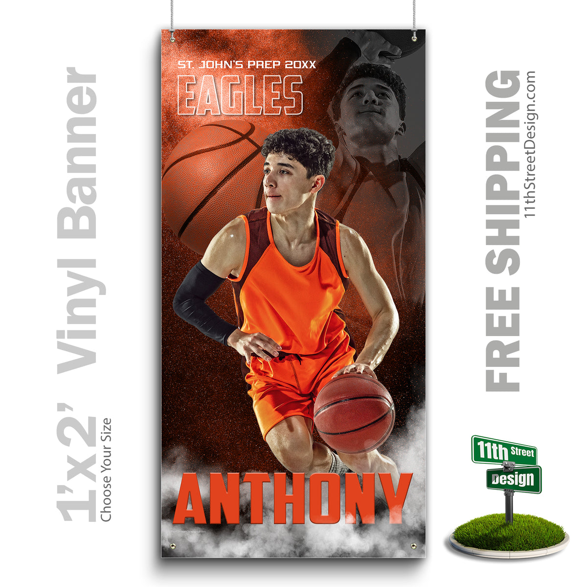 Custom Vinyl Banners, Senior Night Gifts, Custom Poster, Senior Poster, Senior Banner, Custom Sports Poster, Custom Sports Banner, Basketball Poster, Basketball Banner, Basketball Print, Basketball Senior, Basketball Digital, Vinyl Basketball