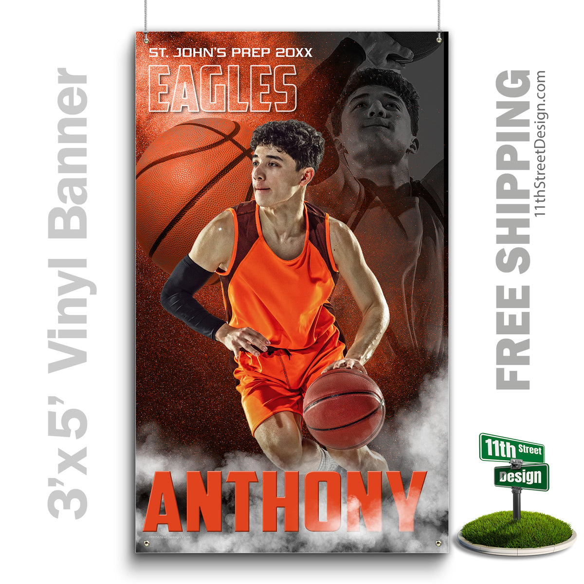 Custom Vinyl Banners, Senior Night Gifts, Custom Poster, Senior Poster, Senior Banner, Custom Sports Poster, Custom Sports Banner, Basketball Poster, Basketball Banner, Basketball Print, Basketball Senior, Basketball Digital, Vinyl Basketball