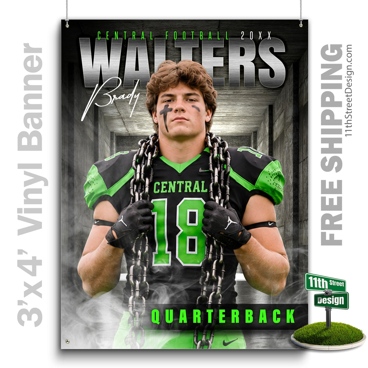 Custom Vinyl Banners, Senior Night Gifts, Custom Poster, Senior Poster, Senior Banner, Custom Sports Poster, Custom Sports Banner, Football Poster, Football Banner, Football Print, Football Senior, Football Digital, Vinyl Football