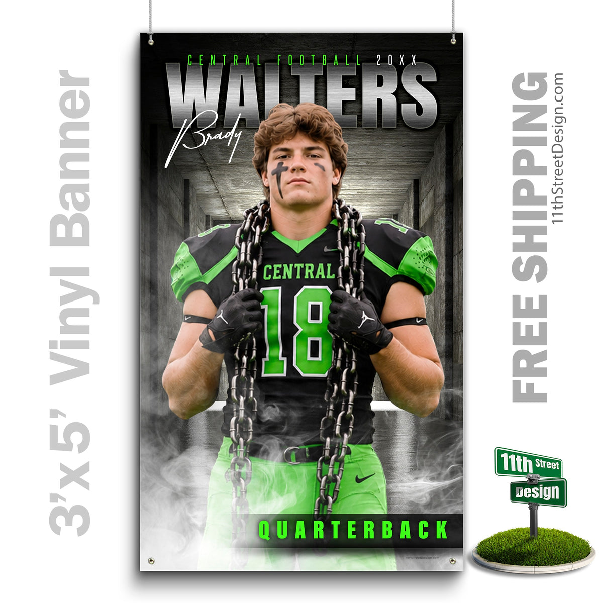 Custom Vinyl Banners, Senior Night Gifts, Custom Poster, Senior Poster, Senior Banner, Custom Sports Poster, Custom Sports Banner, Football Poster, Football Banner, Football Print, Football Senior, Football Digital, Vinyl Football