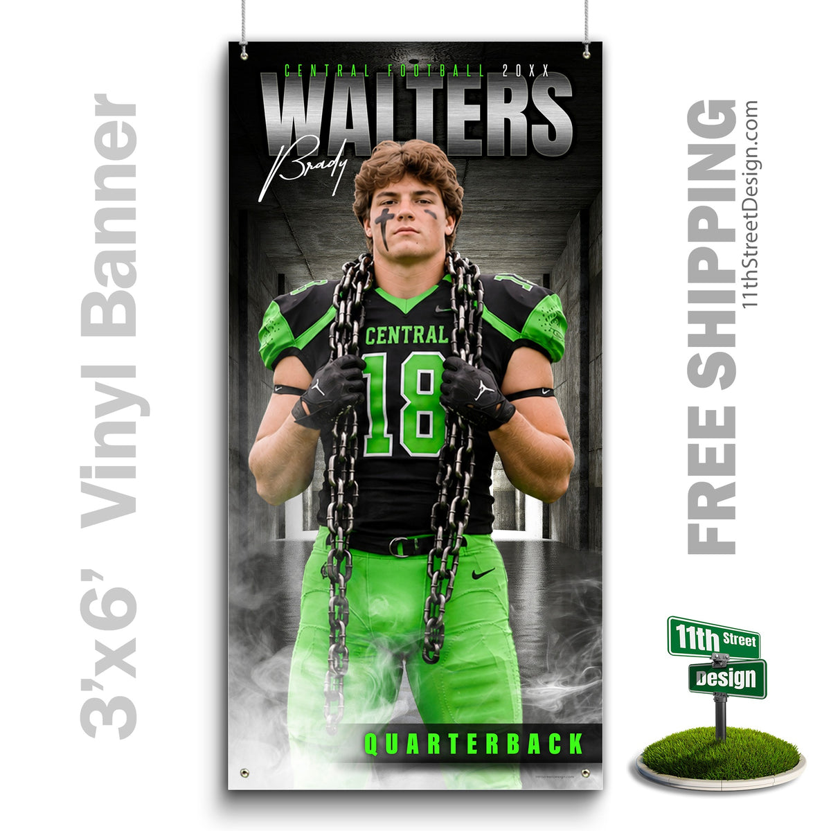 Custom Vinyl Banners, Senior Night Gifts, Custom Poster, Senior Poster, Senior Banner, Custom Sports Poster, Custom Sports Banner, Football Poster, Football Banner, Football Print, Football Senior, Football Digital, Vinyl Football