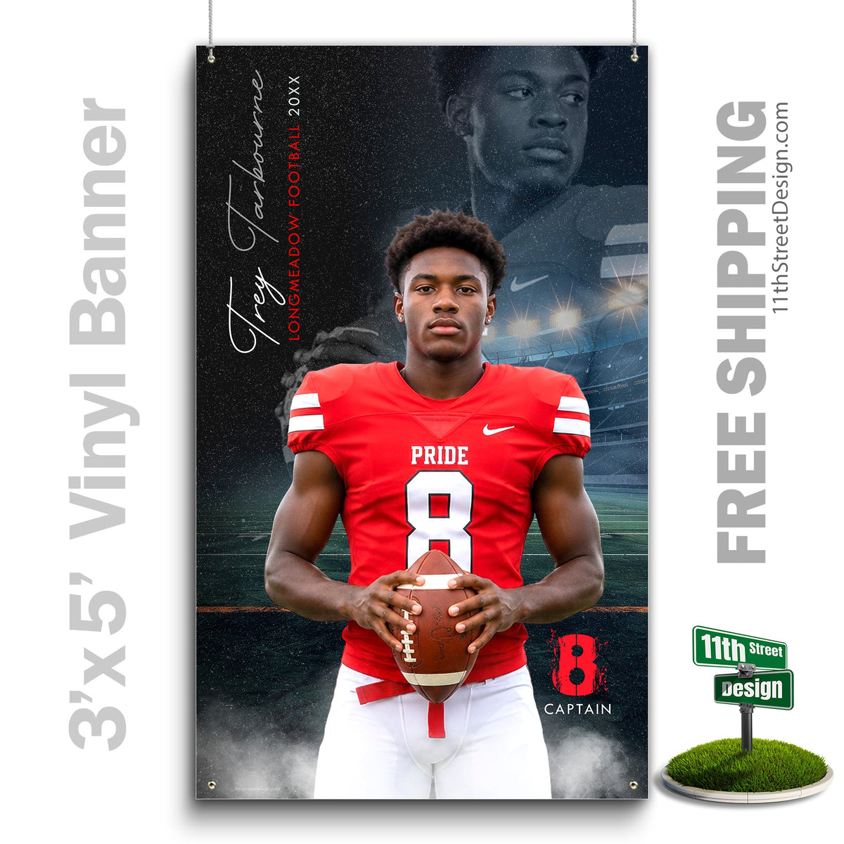 Custom Vinyl Banners, Senior Night Gifts, Custom Poster, Senior Poster, Senior Banner, Custom Sports Poster, Custom Sports Banner, Football Poster, Football Banner, Football Print, Football Senior, Football Digital, Vinyl Football