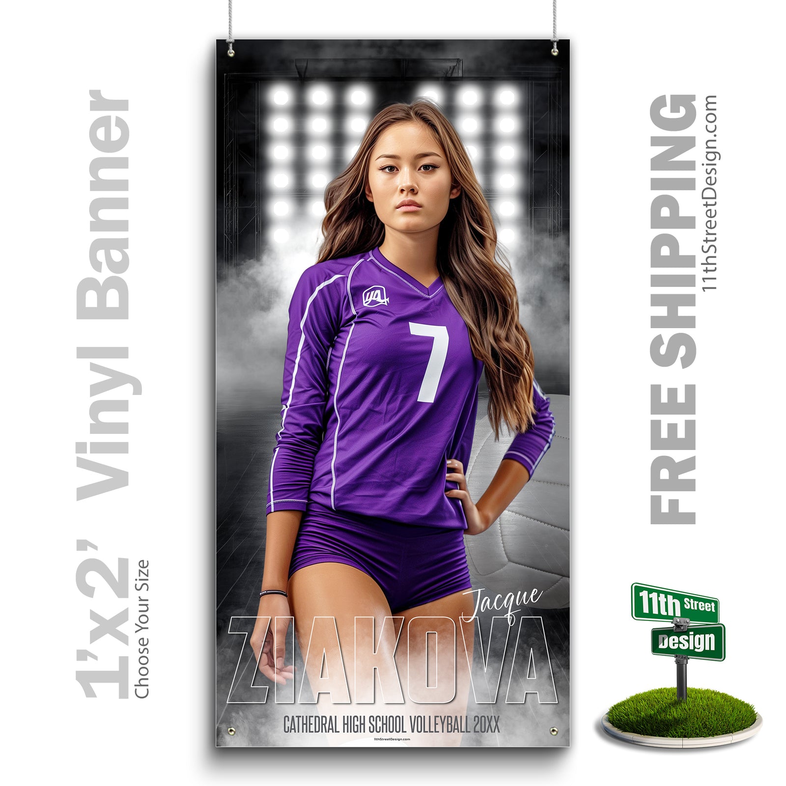 Custom Vinyl Banners, Senior Night Gifts, Custom Poster, Senior Poster, Senior Banner, Custom Sports Poster, Custom Sports Banner, Volleyball Poster, Volleyball Banner, Volleyball Print, Volleyball Senior, Volleyball Digital, Vinyl Volleyball