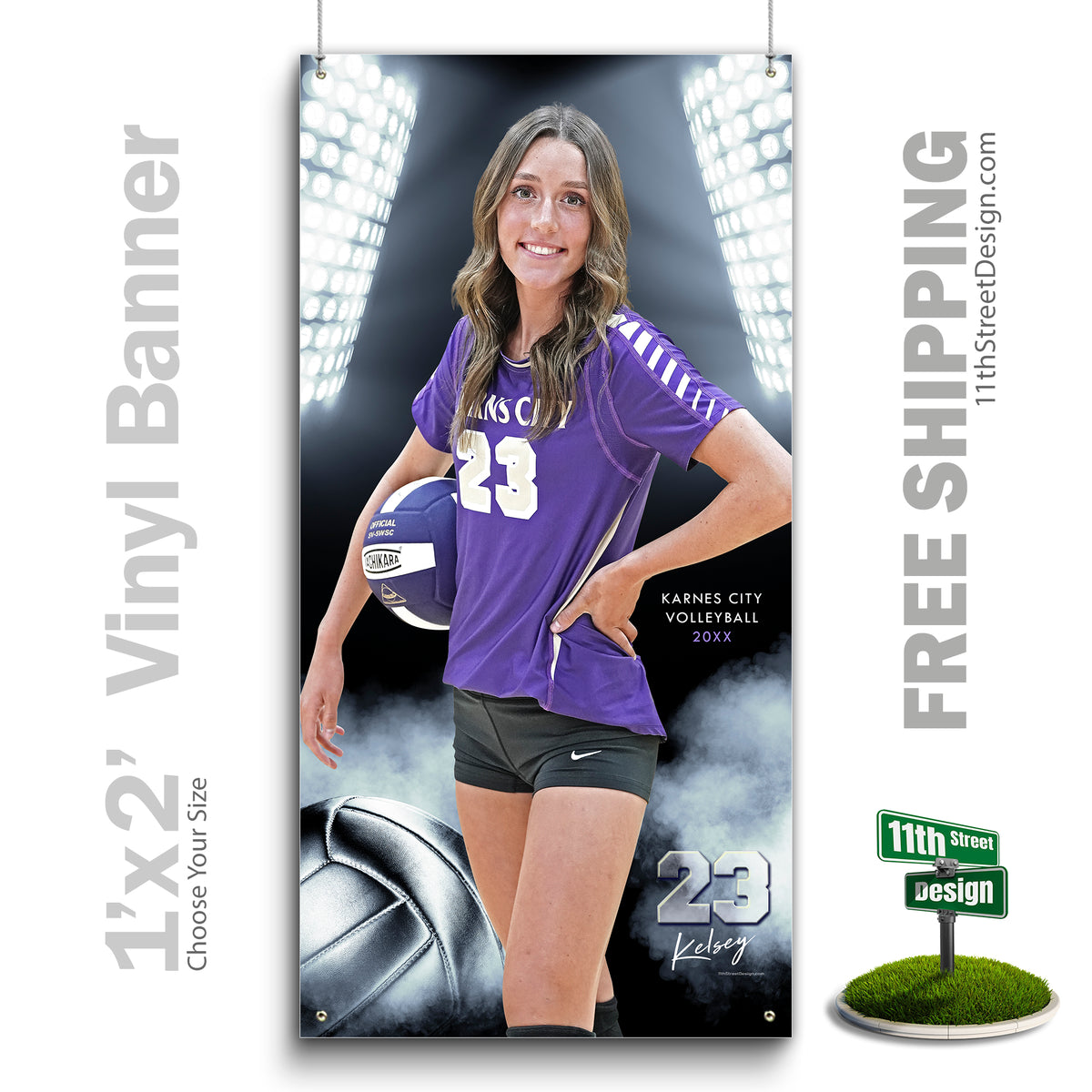 Custom Vinyl Banners, Senior Night Gifts, Custom Poster, Senior Poster, Senior Banner, Custom Sports Poster, Custom Sports Banner, Volleyball Poster, Volleyball Banner, Volleyball Print, Volleyball Senior, Volleyball Digital, Vinyl Volleyball