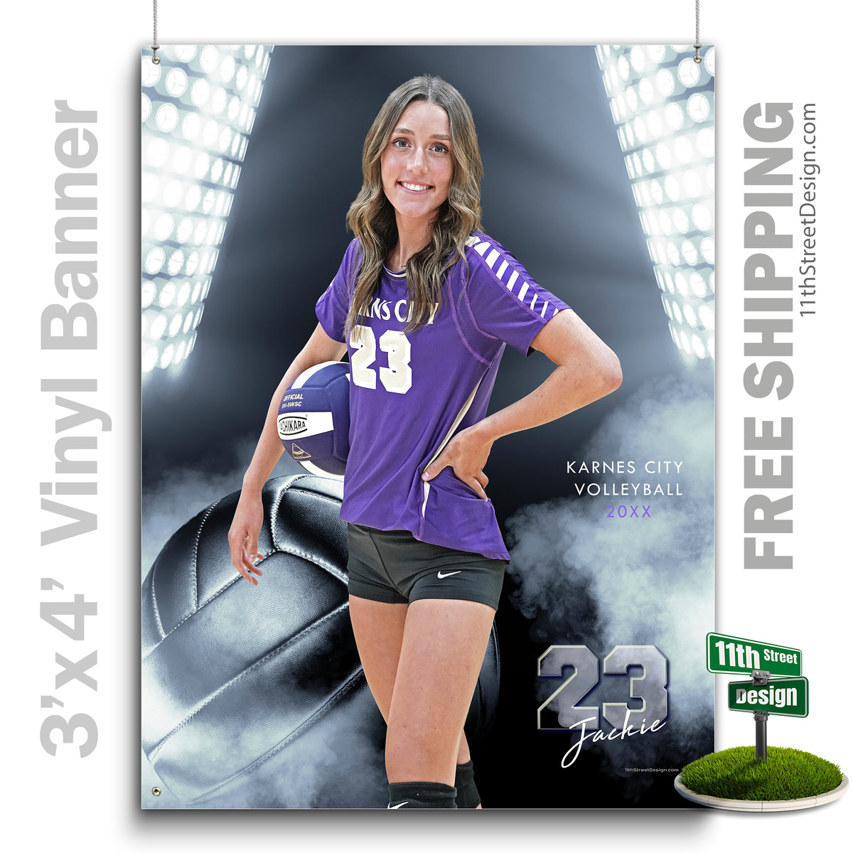 Custom Vinyl Banners, Senior Night Gifts, Custom Poster, Senior Poster, Senior Banner, Custom Sports Poster, Custom Sports Banner, Volleyball Poster, Volleyball Banner, Volleyball Print, Volleyball Senior, Volleyball Digital, Vinyl Volleyball