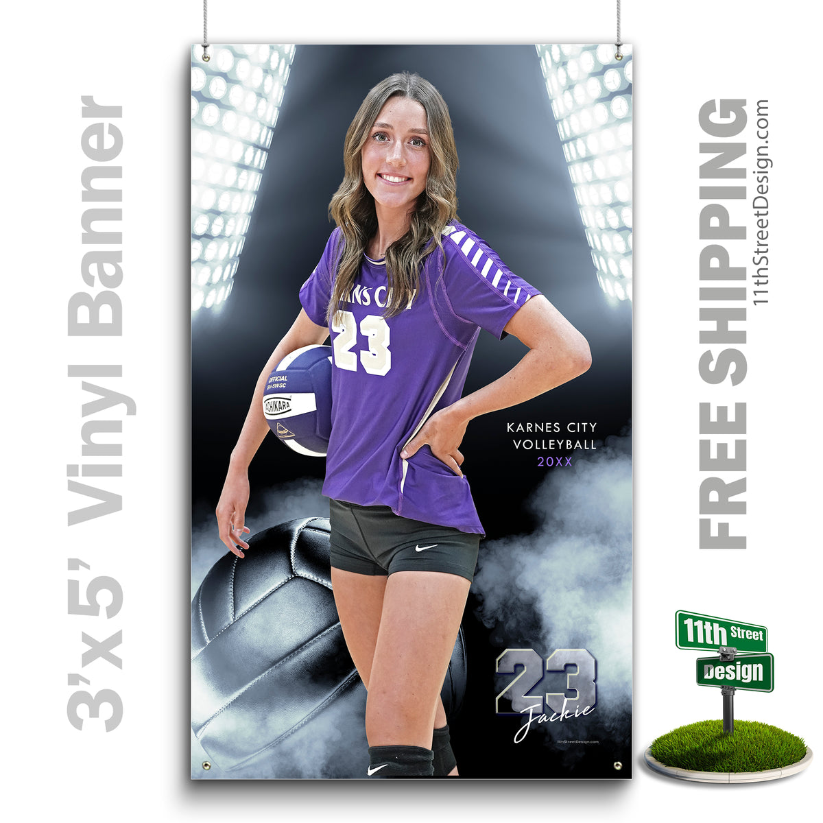 Custom Vinyl Banners, Senior Night Gifts, Custom Poster, Senior Poster, Senior Banner, Custom Sports Poster, Custom Sports Banner, Volleyball Poster, Volleyball Banner, Volleyball Print, Volleyball Senior, Volleyball Digital, Vinyl Volleyball