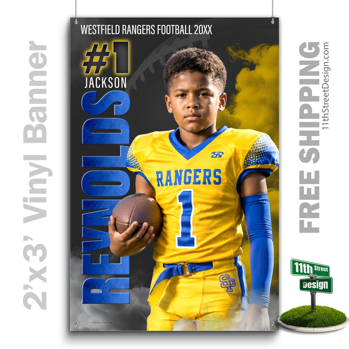 Custom Vinyl Banners, Senior Night Gifts, Custom Poster, Senior Poster, Senior Banner, Custom Sports Poster, Custom Sports Banner, Football Poster, Football Banner, Football Print, Football Senior, Football Digital, Vinyl Football
