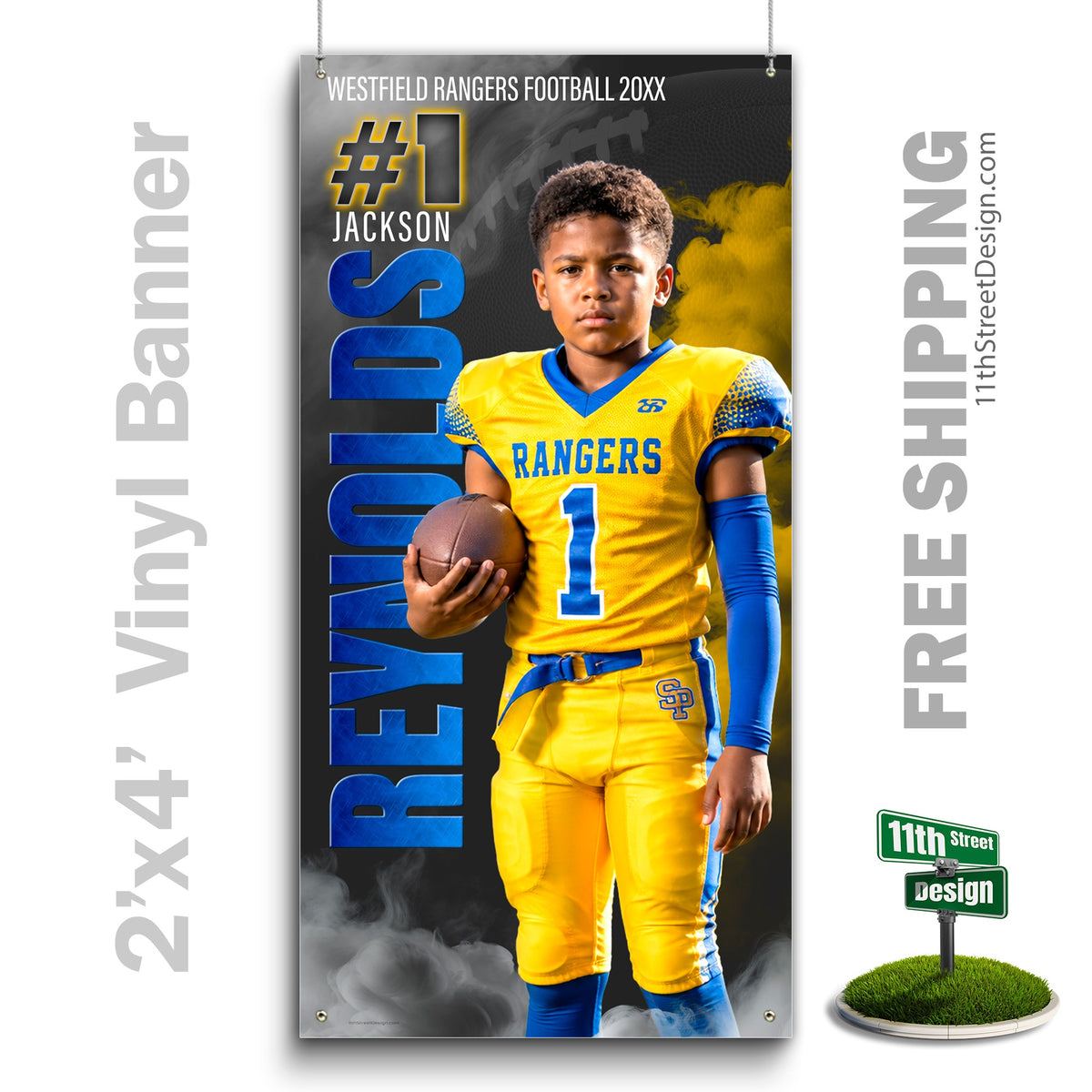 Custom Vinyl Banners, Senior Night Gifts, Custom Poster, Senior Poster, Senior Banner, Custom Sports Poster, Custom Sports Banner, Football Poster, Football Banner, Football Print, Football Senior, Football Digital, Vinyl Football
