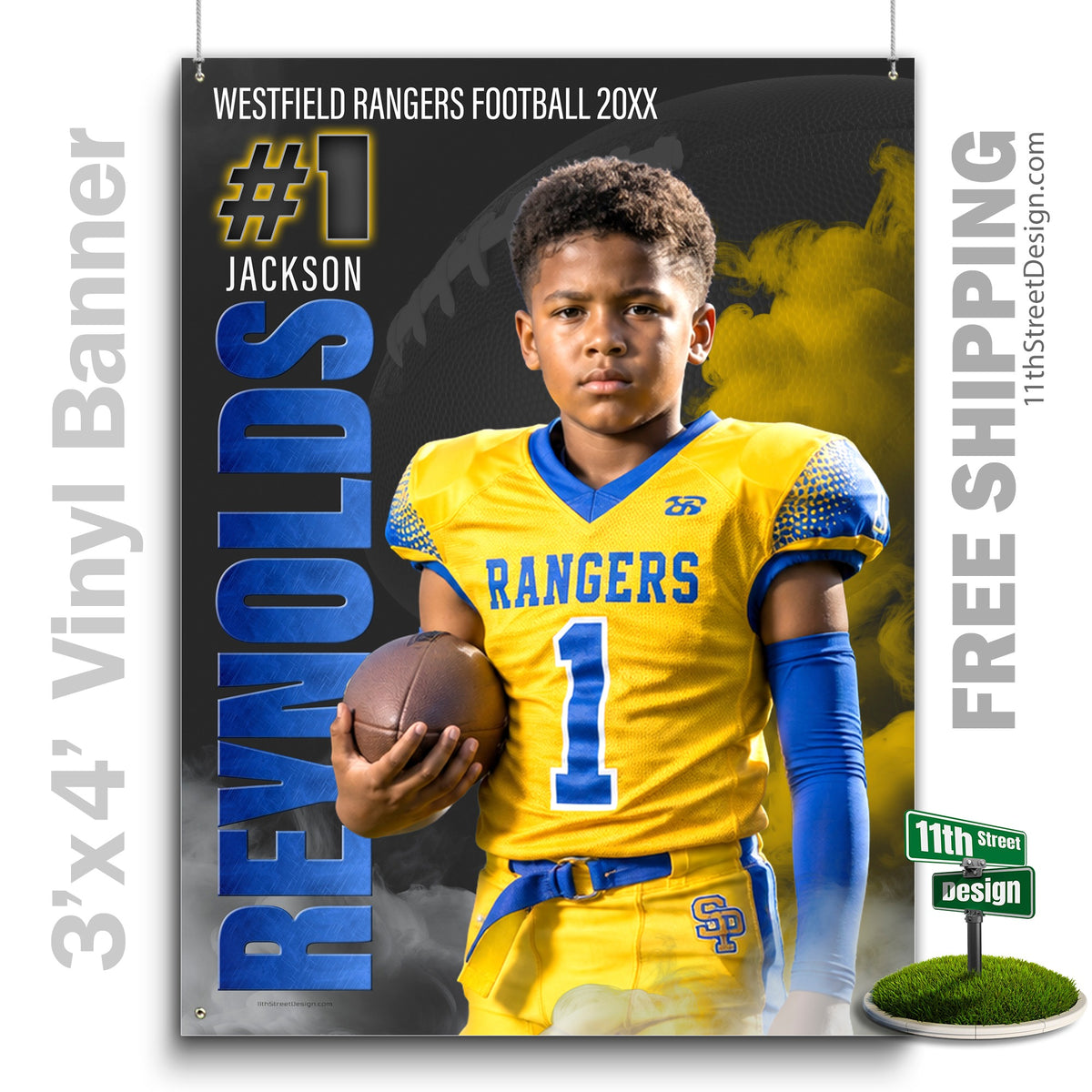Custom Vinyl Banners, Senior Night Gifts, Custom Poster, Senior Poster, Senior Banner, Custom Sports Poster, Custom Sports Banner, Football Poster, Football Banner, Football Print, Football Senior, Football Digital, Vinyl Football