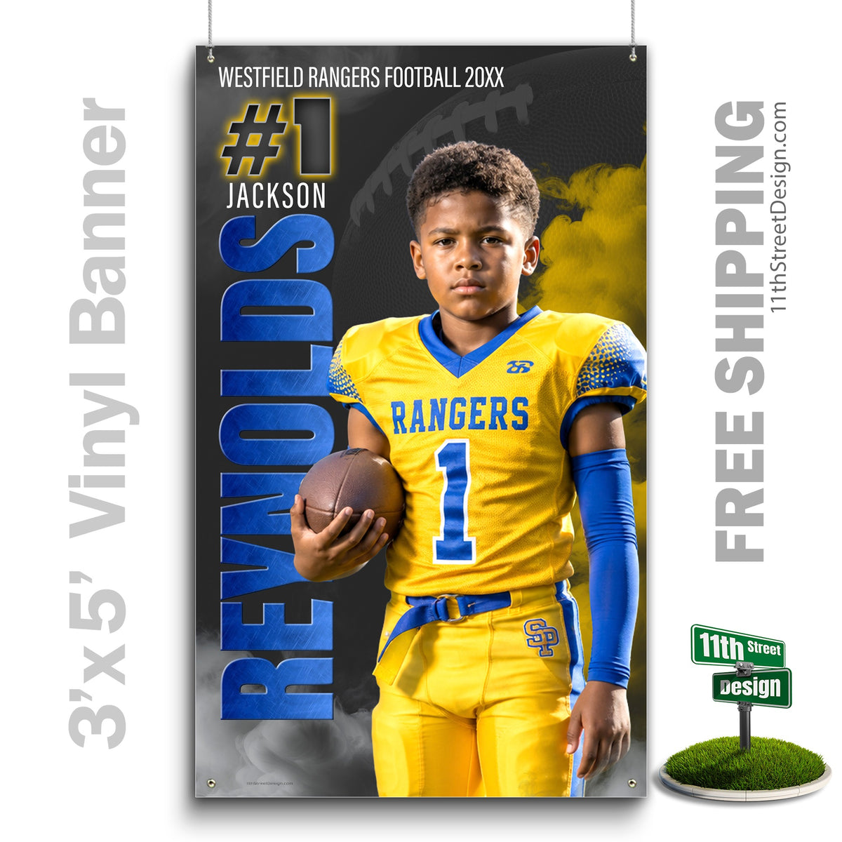 Custom Vinyl Banners, Senior Night Gifts, Custom Poster, Senior Poster, Senior Banner, Custom Sports Poster, Custom Sports Banner, Football Poster, Football Banner, Football Print, Football Senior, Football Digital, Vinyl Football