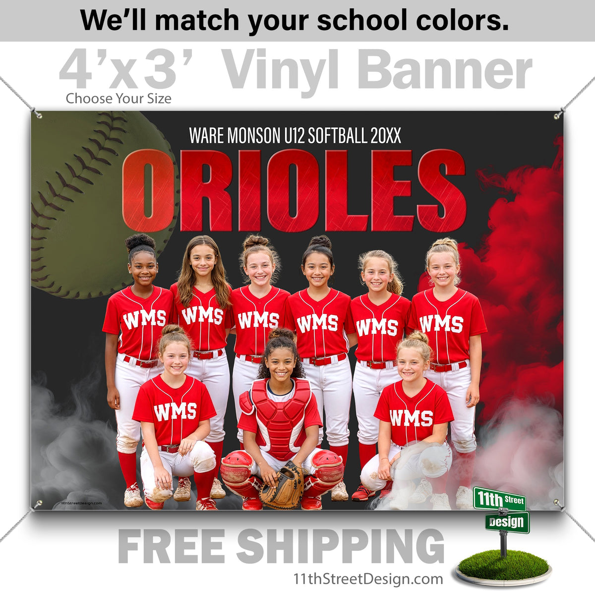 Custom Sports Banner - Sports Legends Softball