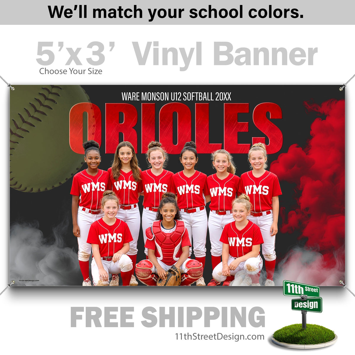 Custom Sports Banner - Sports Legends Softball