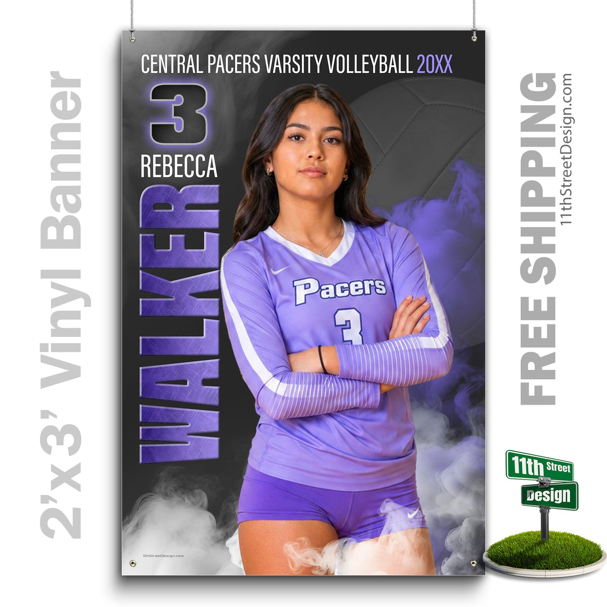 Custom Vinyl Banners, Senior Night Gifts, Custom Poster, Senior Poster, Senior Banner, Custom Sports Poster, Custom Sports Banner, Volleyball Poster, Volleyball Banner, Volleyball Print, Volleyball Senior, Volleyball Digital, Vinyl Volleyball