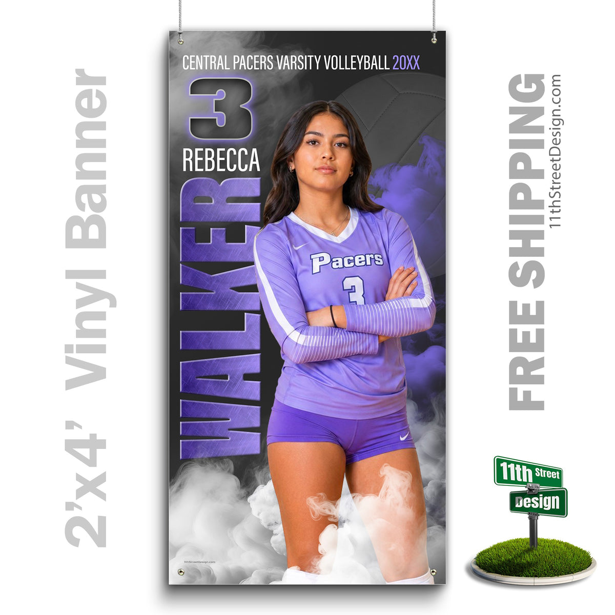 Custom Vinyl Banners, Senior Night Gifts, Custom Poster, Senior Poster, Senior Banner, Custom Sports Poster, Custom Sports Banner, Volleyball Poster, Volleyball Banner, Volleyball Print, Volleyball Senior, Volleyball Digital, Vinyl Volleyball