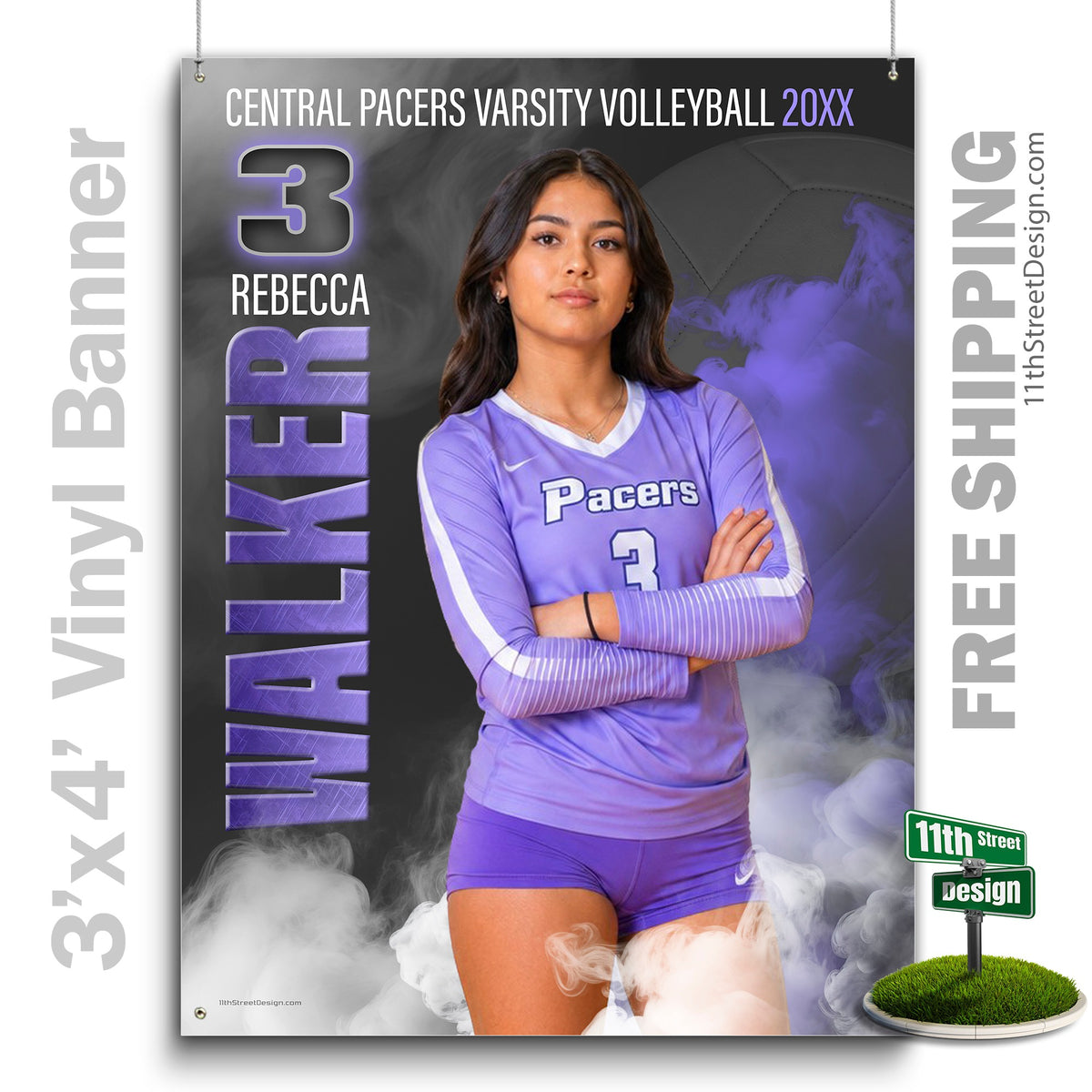 Custom Vinyl Banners, Senior Night Gifts, Custom Poster, Senior Poster, Senior Banner, Custom Sports Poster, Custom Sports Banner, Volleyball Poster, Volleyball Banner, Volleyball Print, Volleyball Senior, Volleyball Digital, Vinyl Volleyball