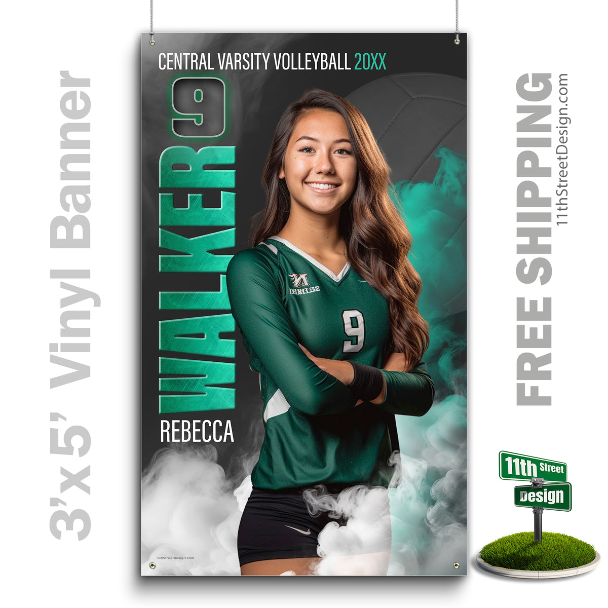 Custom Vinyl Banners, Senior Night Gifts, Custom Poster, Senior Poster, Senior Banner, Custom Sports Poster, Custom Sports Banner, Volleyball Poster, Volleyball Banner, Volleyball Print, Volleyball Senior, Volleyball Digital, Vinyl Volleyball