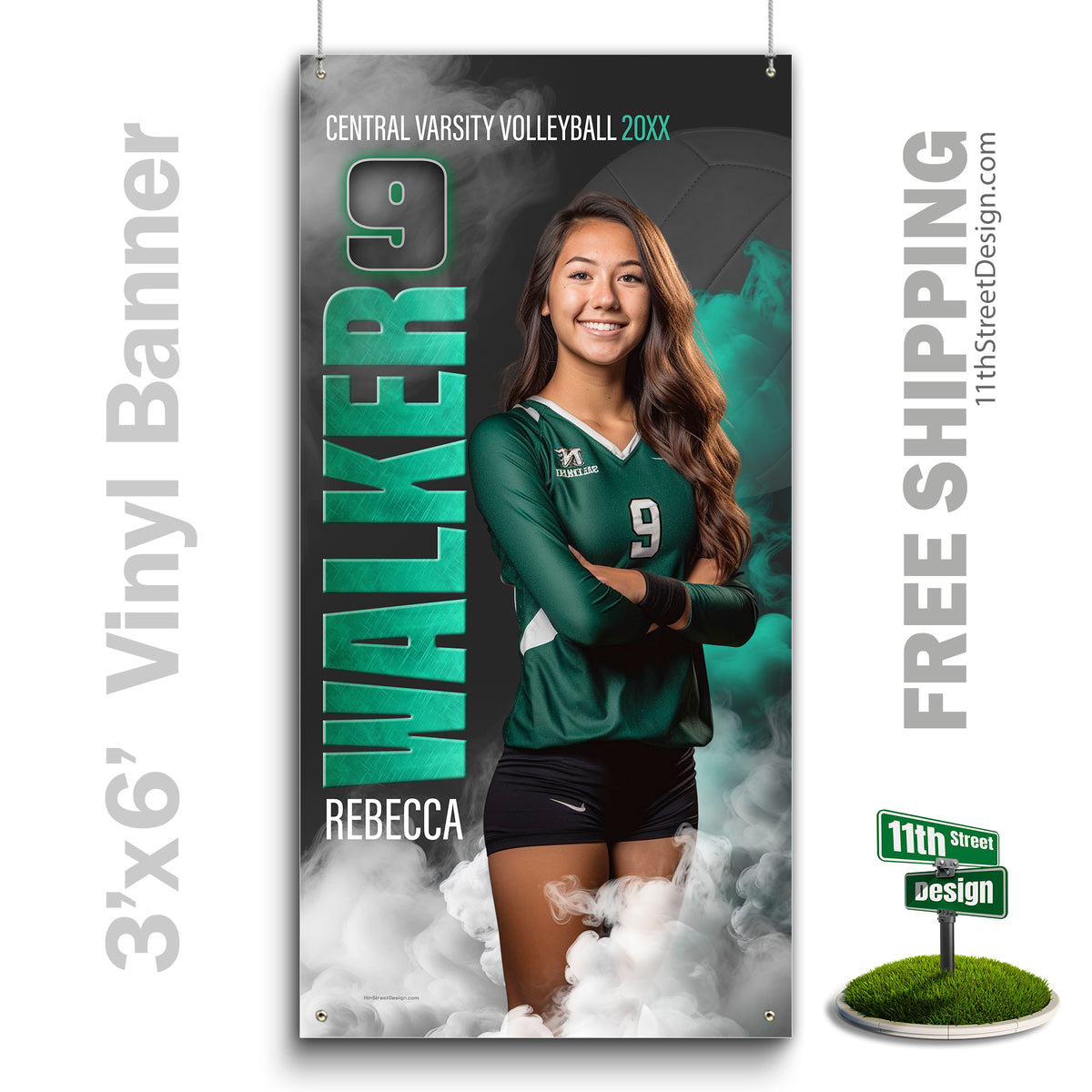 Custom Vinyl Banners, Senior Night Gifts, Custom Poster, Senior Poster, Senior Banner, Custom Sports Poster, Custom Sports Banner, Volleyball Poster, Volleyball Banner, Volleyball Print, Volleyball Senior, Volleyball Digital, Vinyl Volleyball