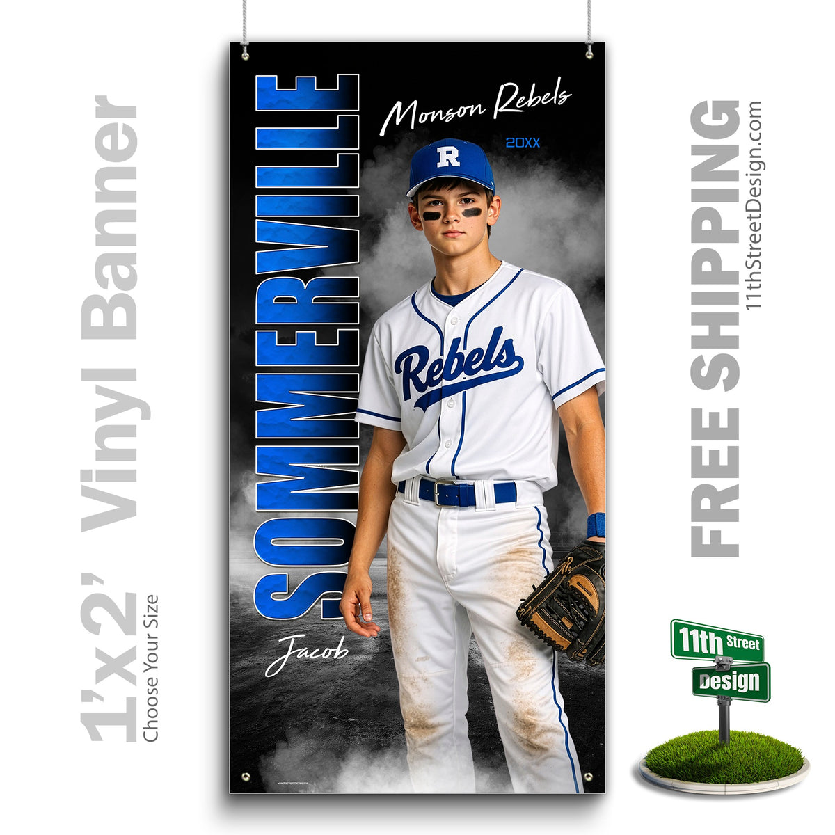 Custom Vinyl Banners, Senior Night Gifts, Custom Poster, Senior Poster, Senior Banner, Custom Sports Poster, Custom Sports Banner, Baseball Poster, Baseball Banner, Baseball Print, Baseball Senior, Baseball Digital, Vinyl Baseball