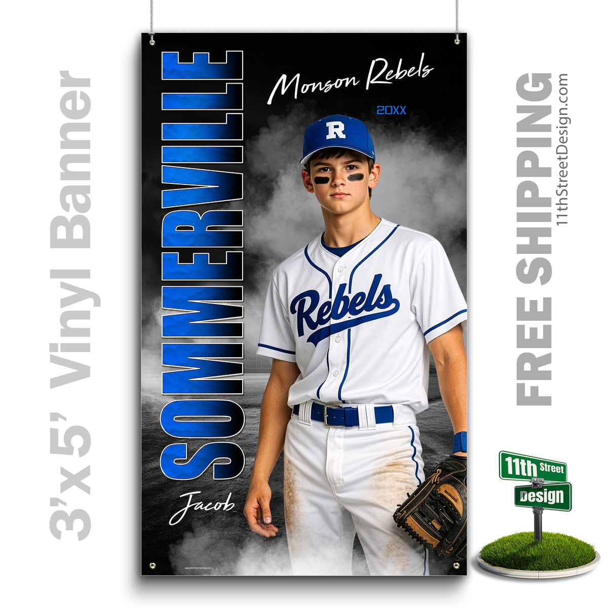 Custom Vinyl Banners, Senior Night Gifts, Custom Poster, Senior Poster, Senior Banner, Custom Sports Poster, Custom Sports Banner, Baseball Poster, Baseball Banner, Baseball Print, Baseball Senior, Baseball Digital, Vinyl Baseball